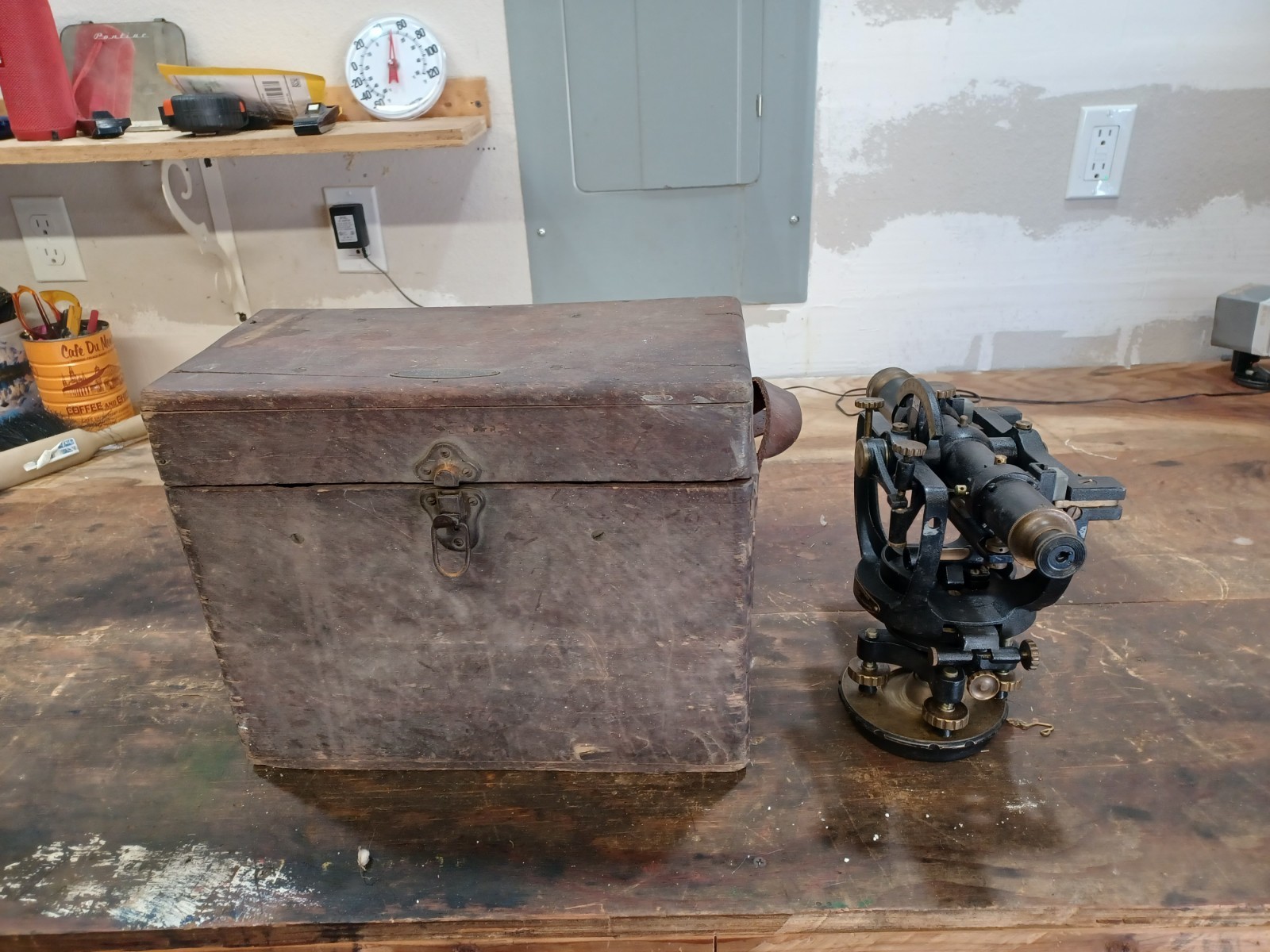 Vintage David White Transit Brass Surveying Scope Field Tool #37773 Milwaukee