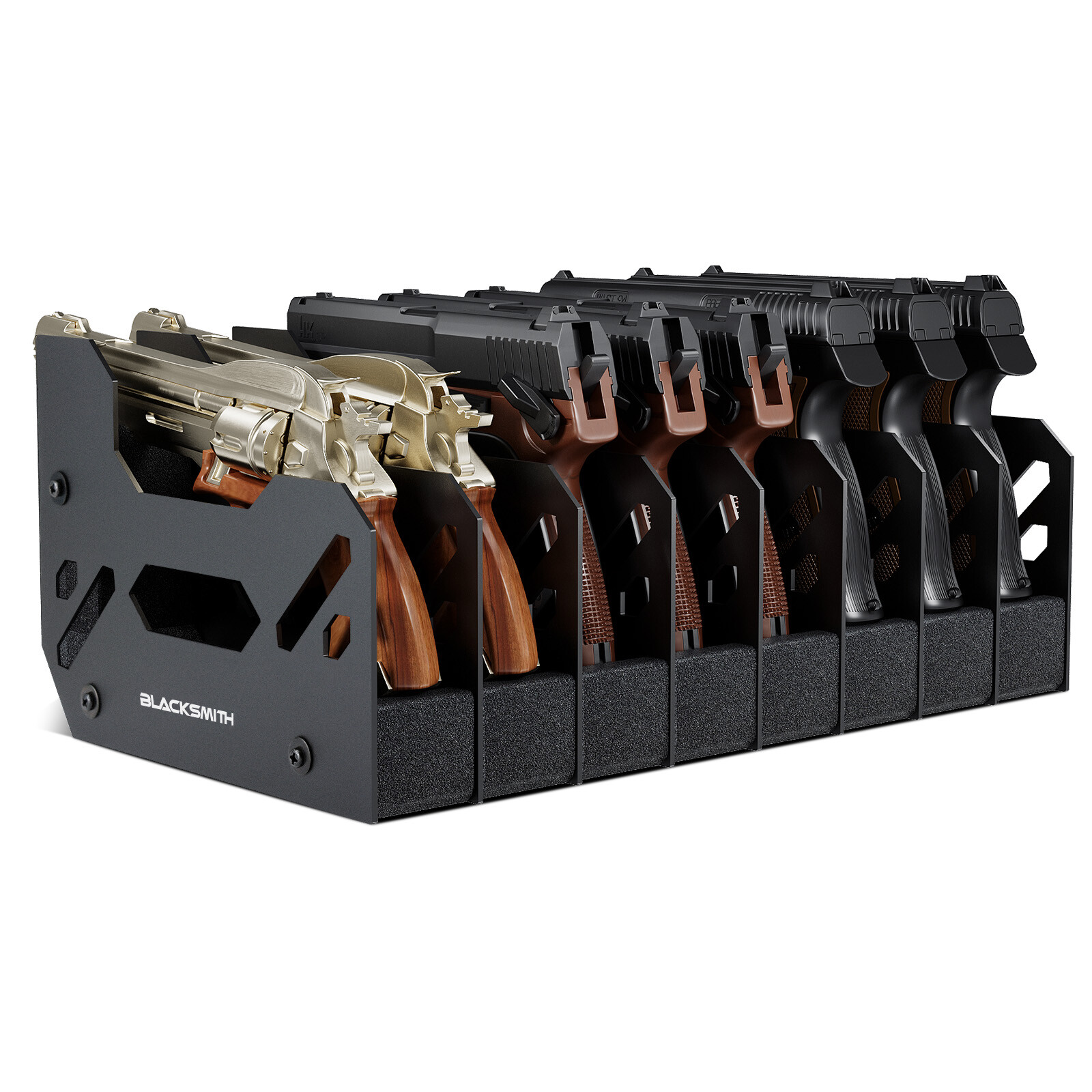 EVA Foam Gun Rack for 8 Handguns Pistol Holder Organizer Gun Safe Organizer
