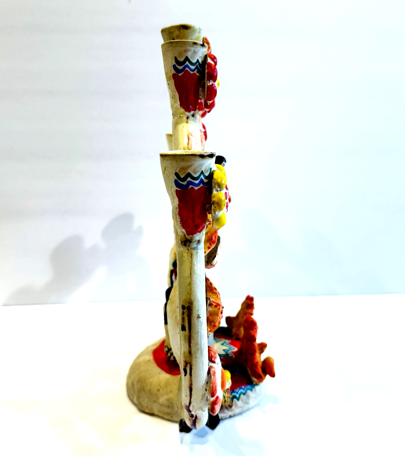 Vintage Mexican Tree of Life Pottery LARGE Mermaid Folk Art Arboles De Vida 12"