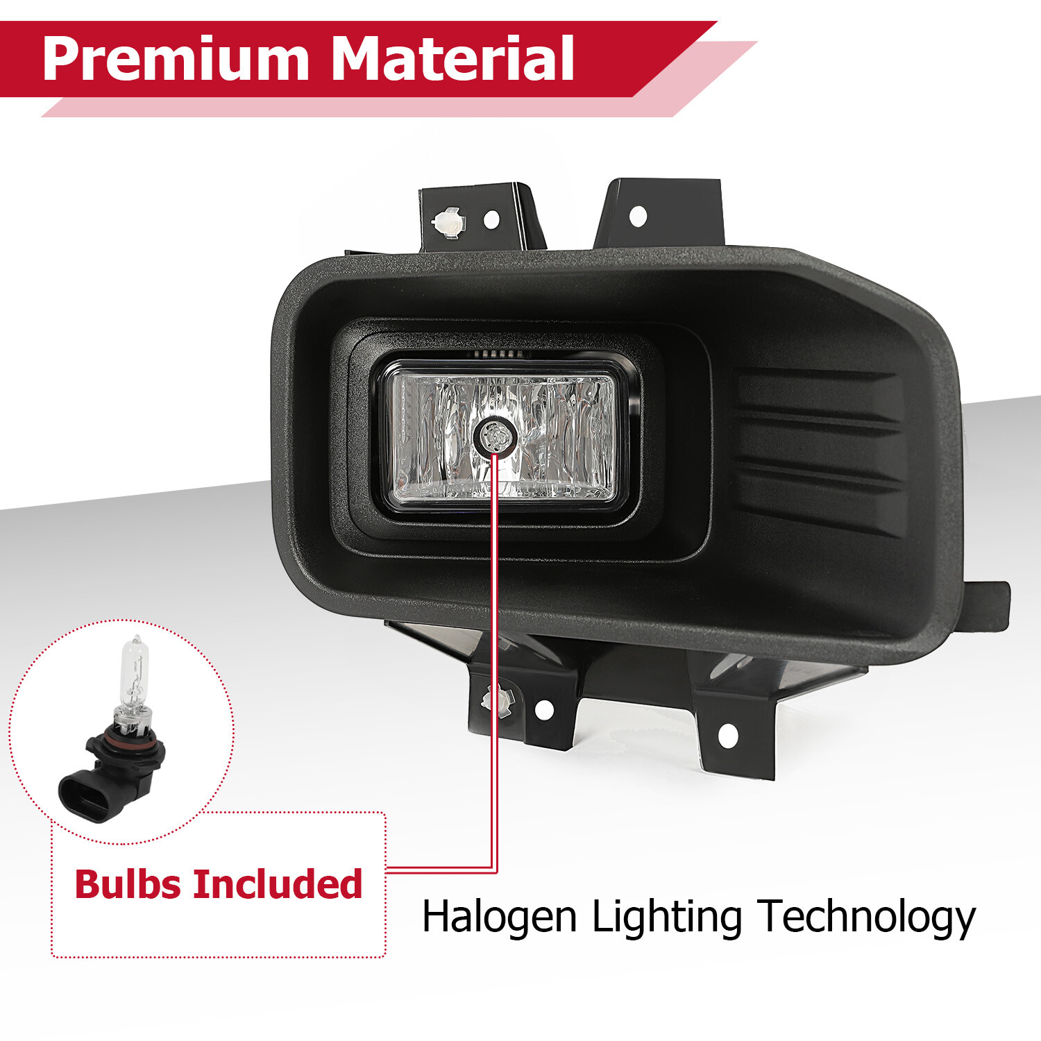 Halogen Fog Lights Driving Lamps Left & Right W/Bulbs For 2018-2020 Ford F-150