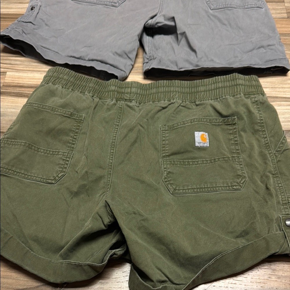 Carhartt Shorts Womens Medium L 12-14 Rugged Flex Relaxed Twill Work 2 lot