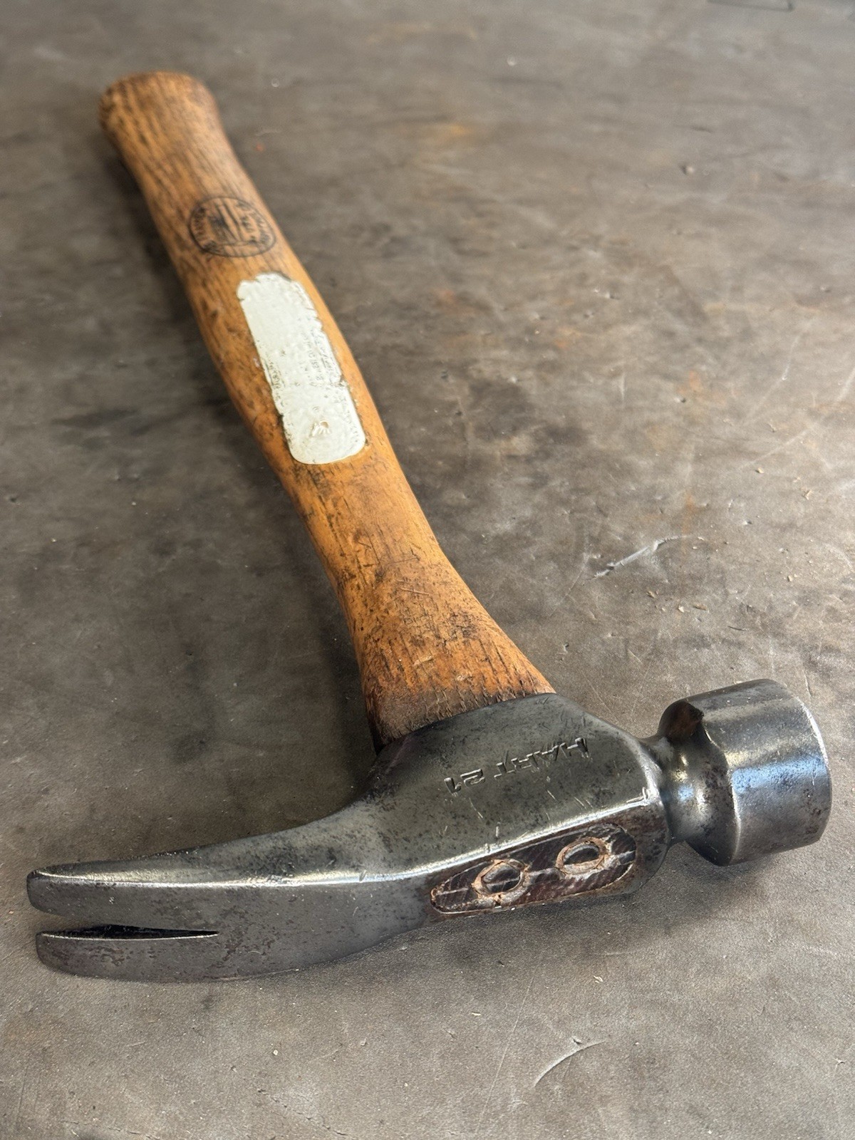Hart - The Decker 21 California Framer Smooth Framing Hammer Original Handle