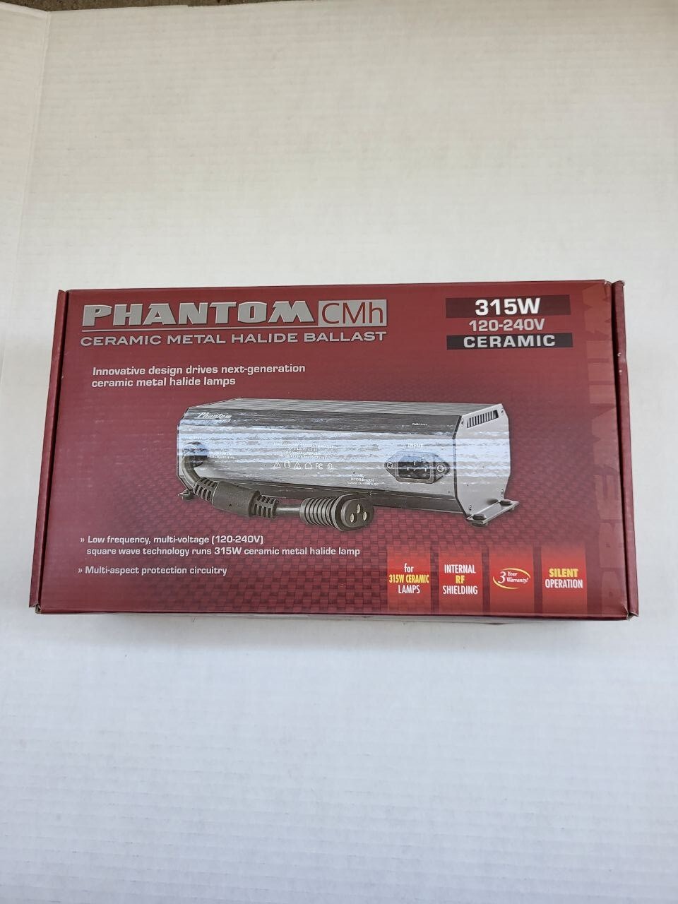 Phantom CMh Reflector/Ballast II Bulb 315w Complete Lighting Grow Kit+3100K Lamp