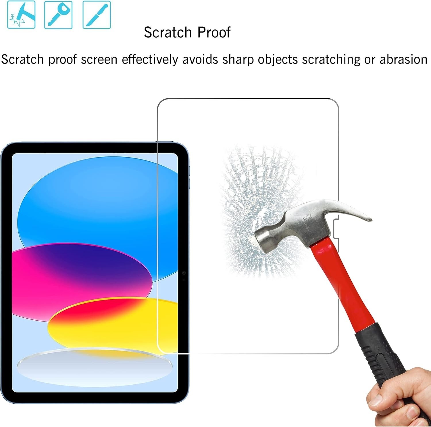 2-Pack Screen Protector For iPad (A16) 11th Gen (2025) iPad 10th Gen / 10.2 inch