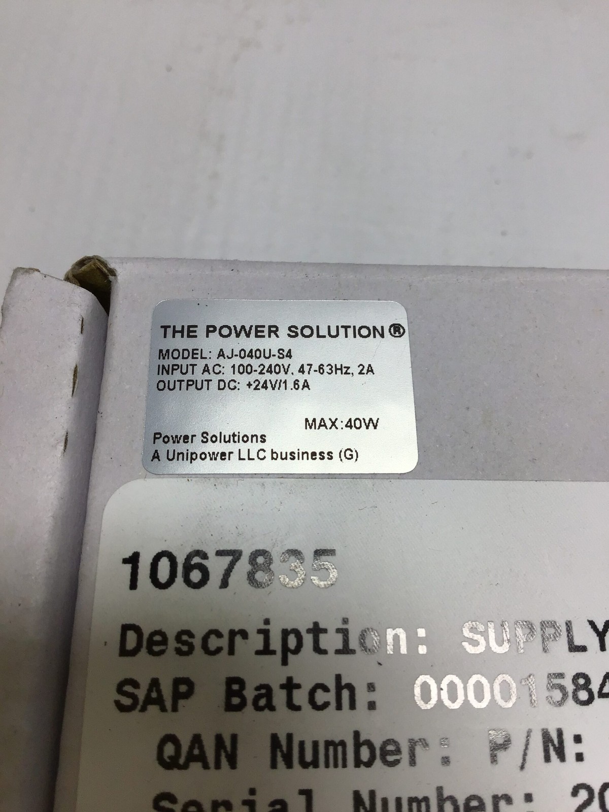 Power Solution AJ-040U-S4 Power Supply 100-240VAC