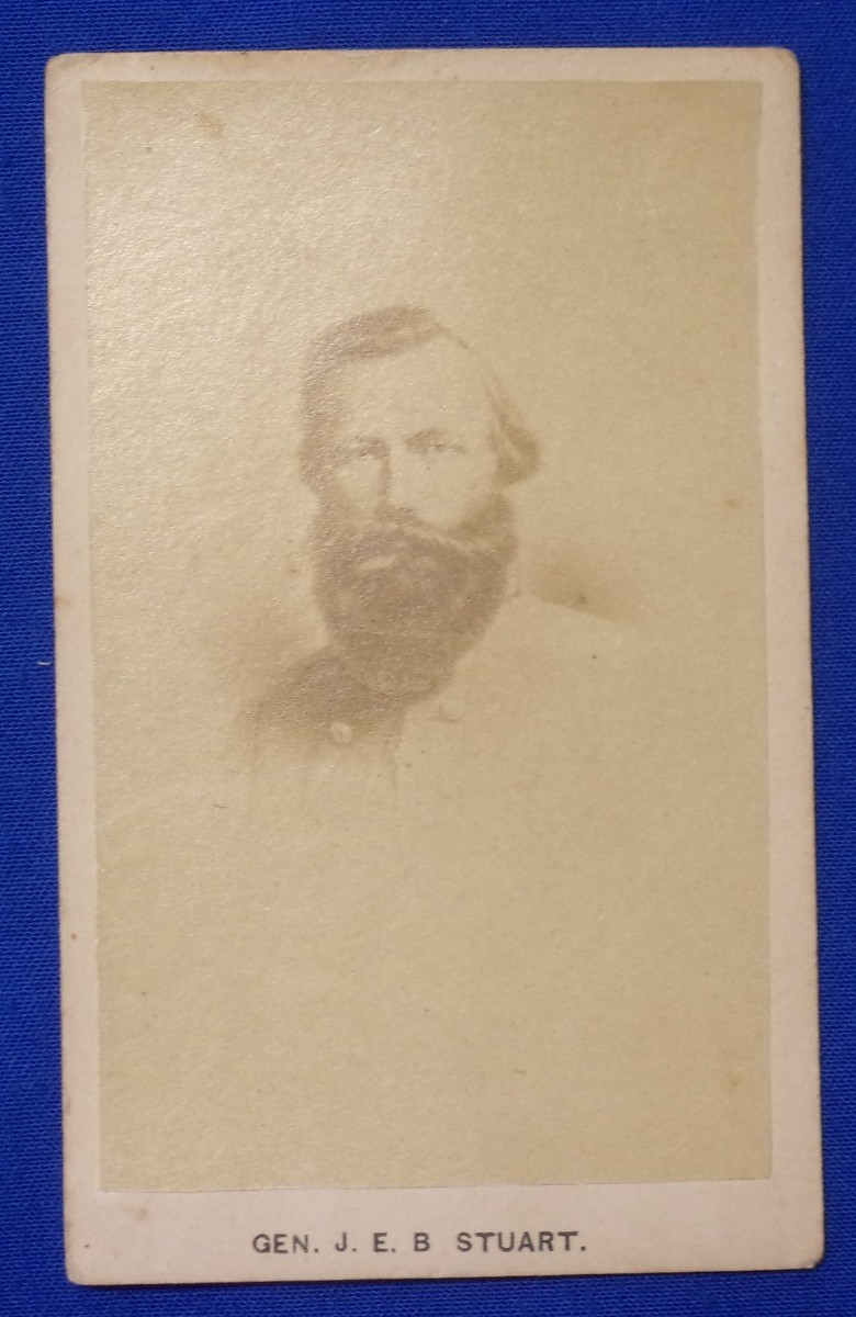 2 Vintage Civil War CDV & Larger PHOTOGRAPHS OF CONFEDERATE GENERAL JEB STUART.