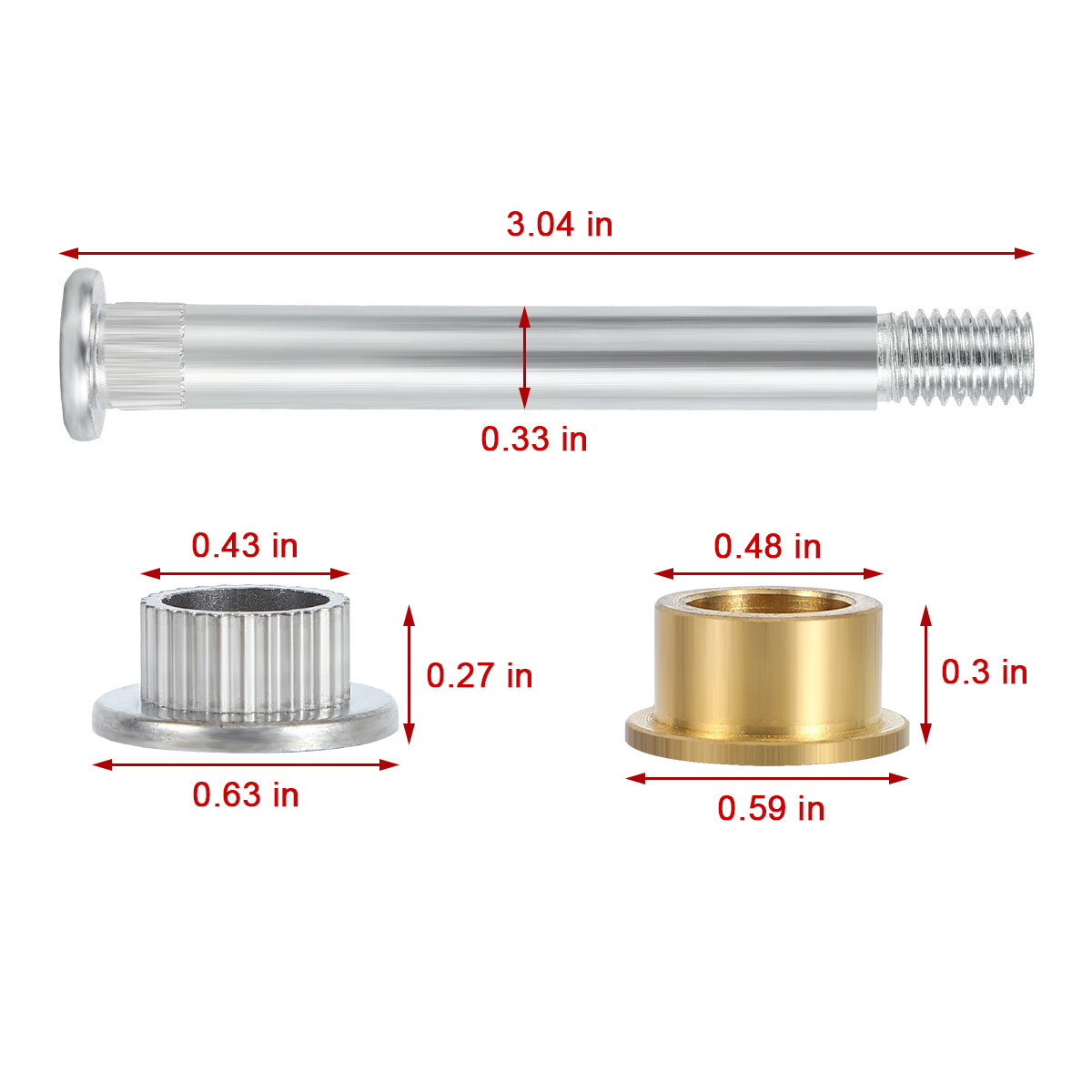 Door Hinge Pin+Bushing Repair Kit Set For 1994-04 Ford Mustang Ranger Lincoln US
