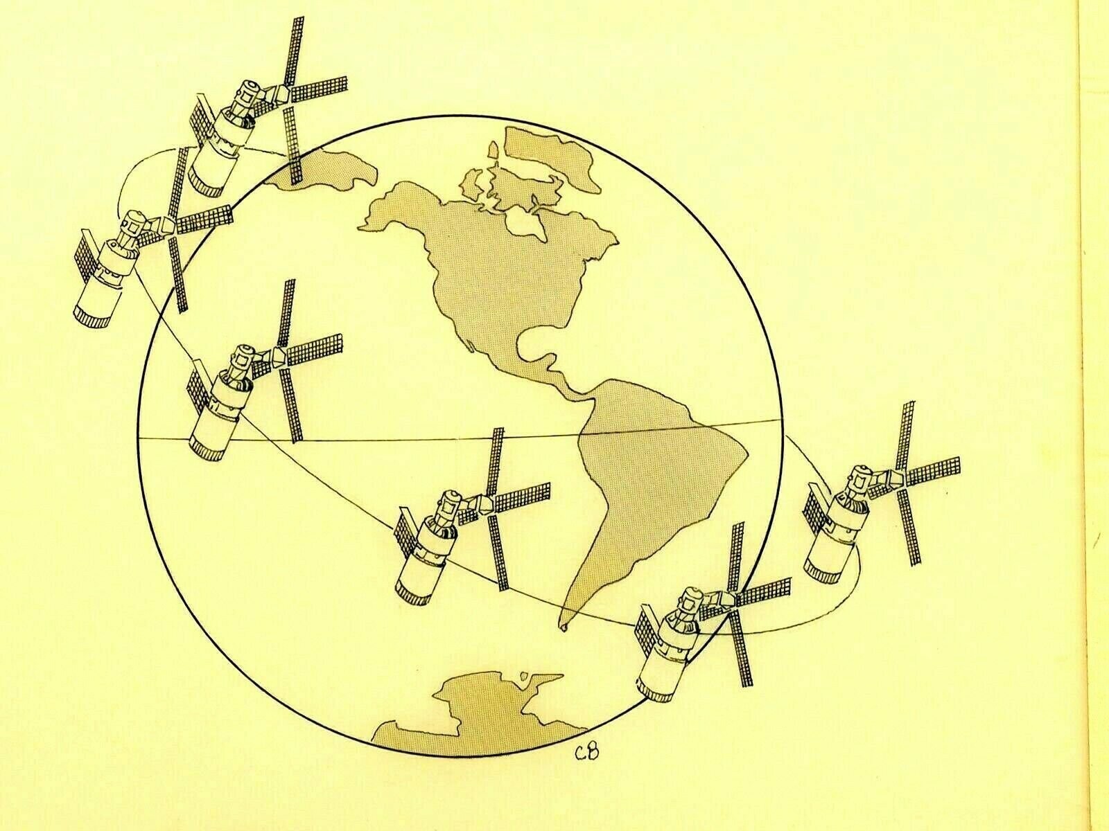 Historic Skylab Re-entry track Camera Ready Advertising ART Charles Berger 1979