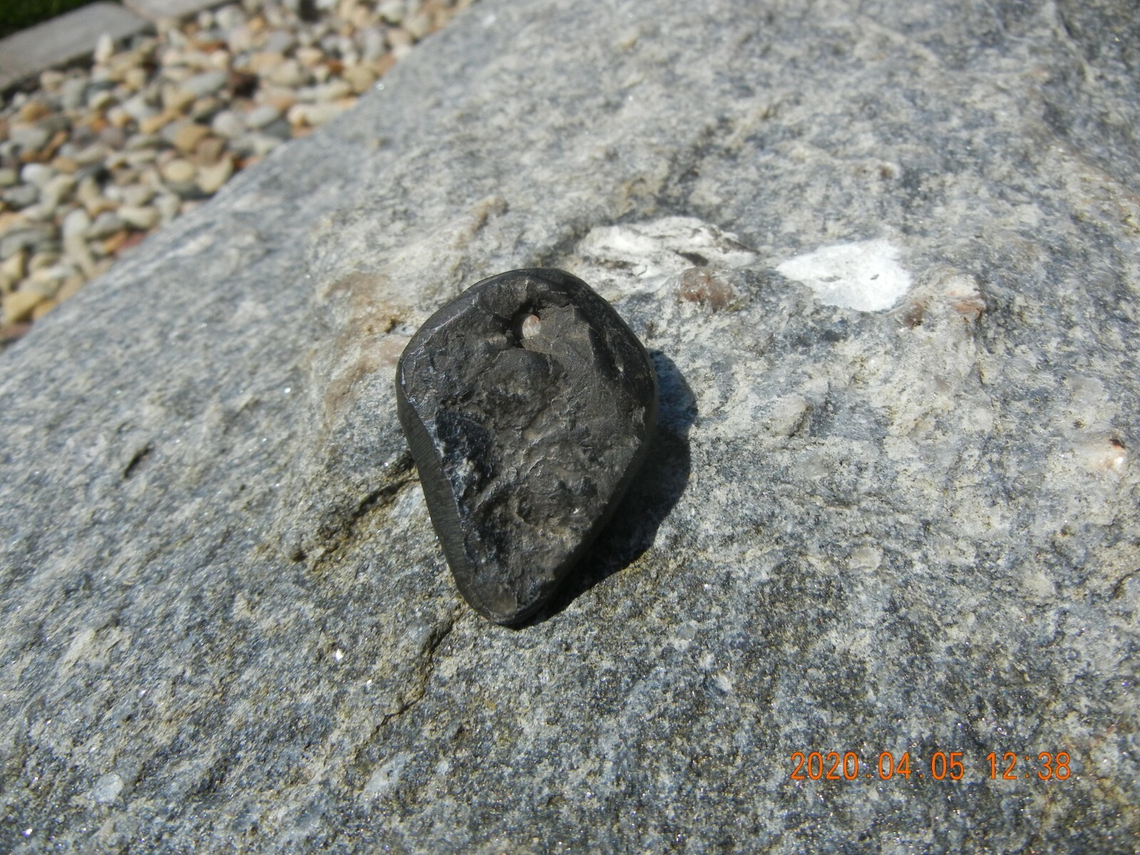 Partially Finished Native American Flint Pendant Banded Slate Arrowhead HagStone