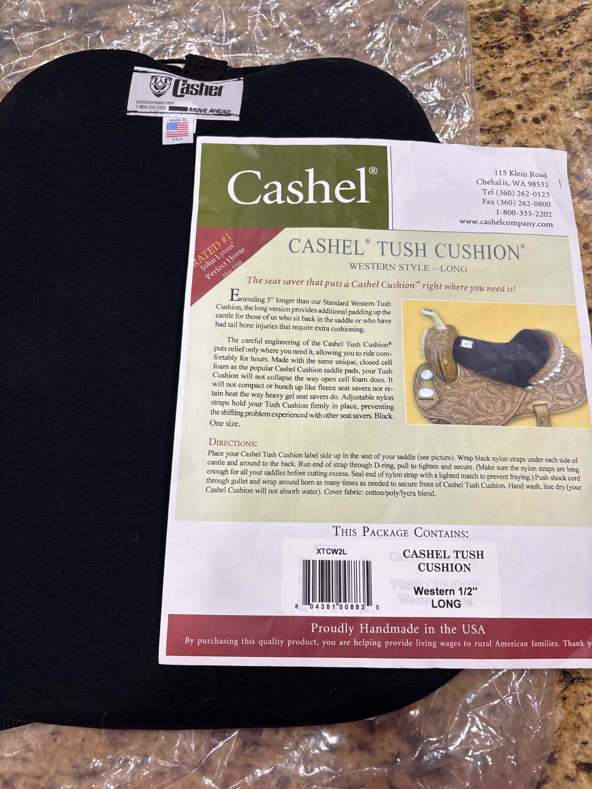 Cashel Western Style - Long Tush Cushion new