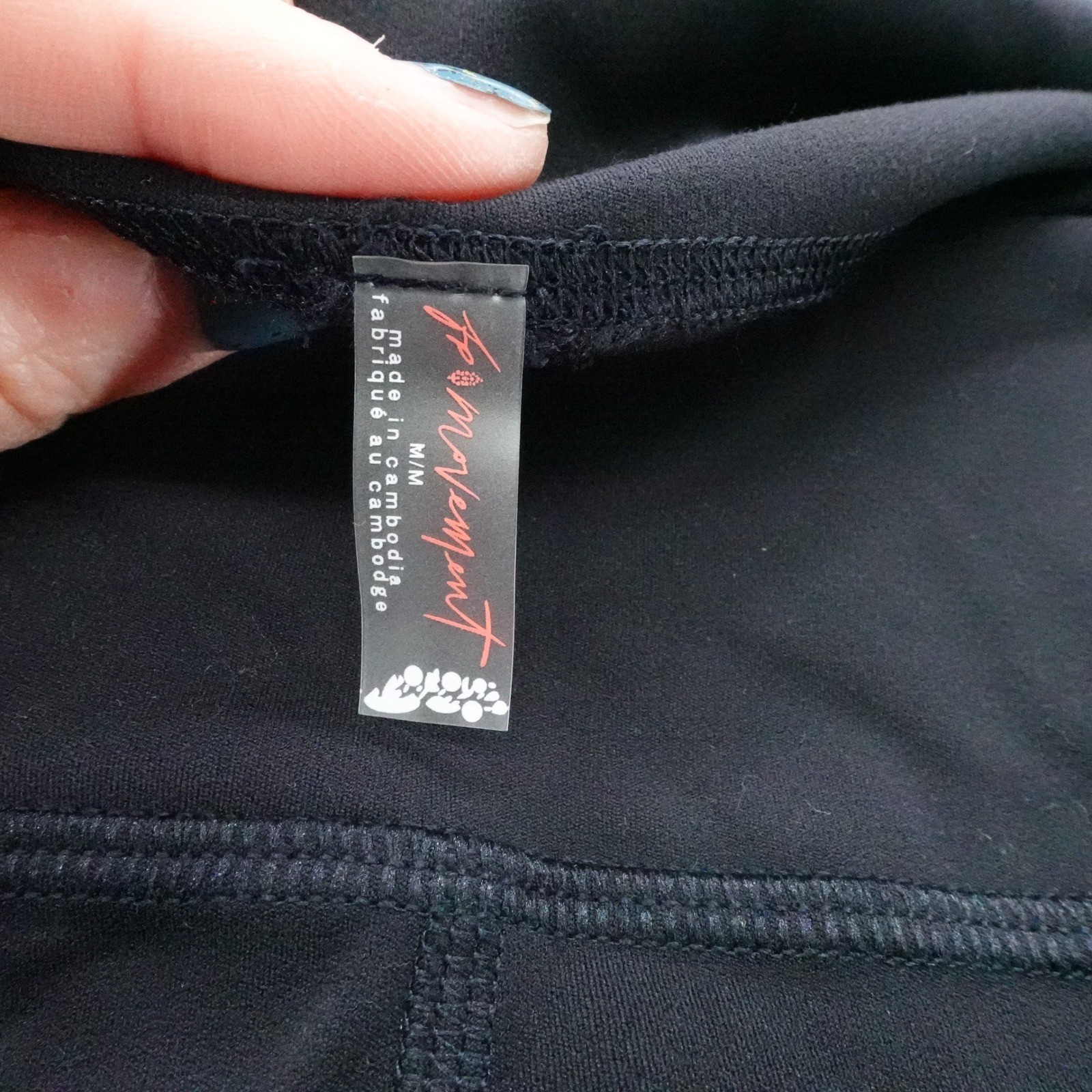 Free People Movement Black Never Better Bike Shorts Size Medium NEW