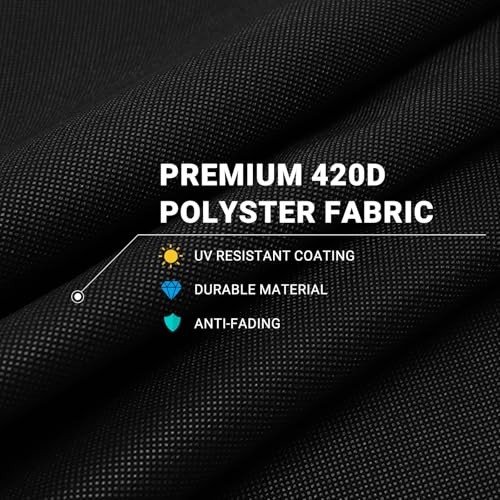 Outdoor Prep Table Cover Heavy Duty Waterproof Bar Cover 36 x 18 x 28.5 Black