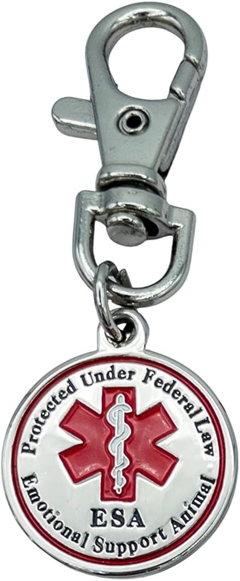 ESA Dog Tag Pack of 2 Accessories Emotional Support Animal for Small Dogs IDs