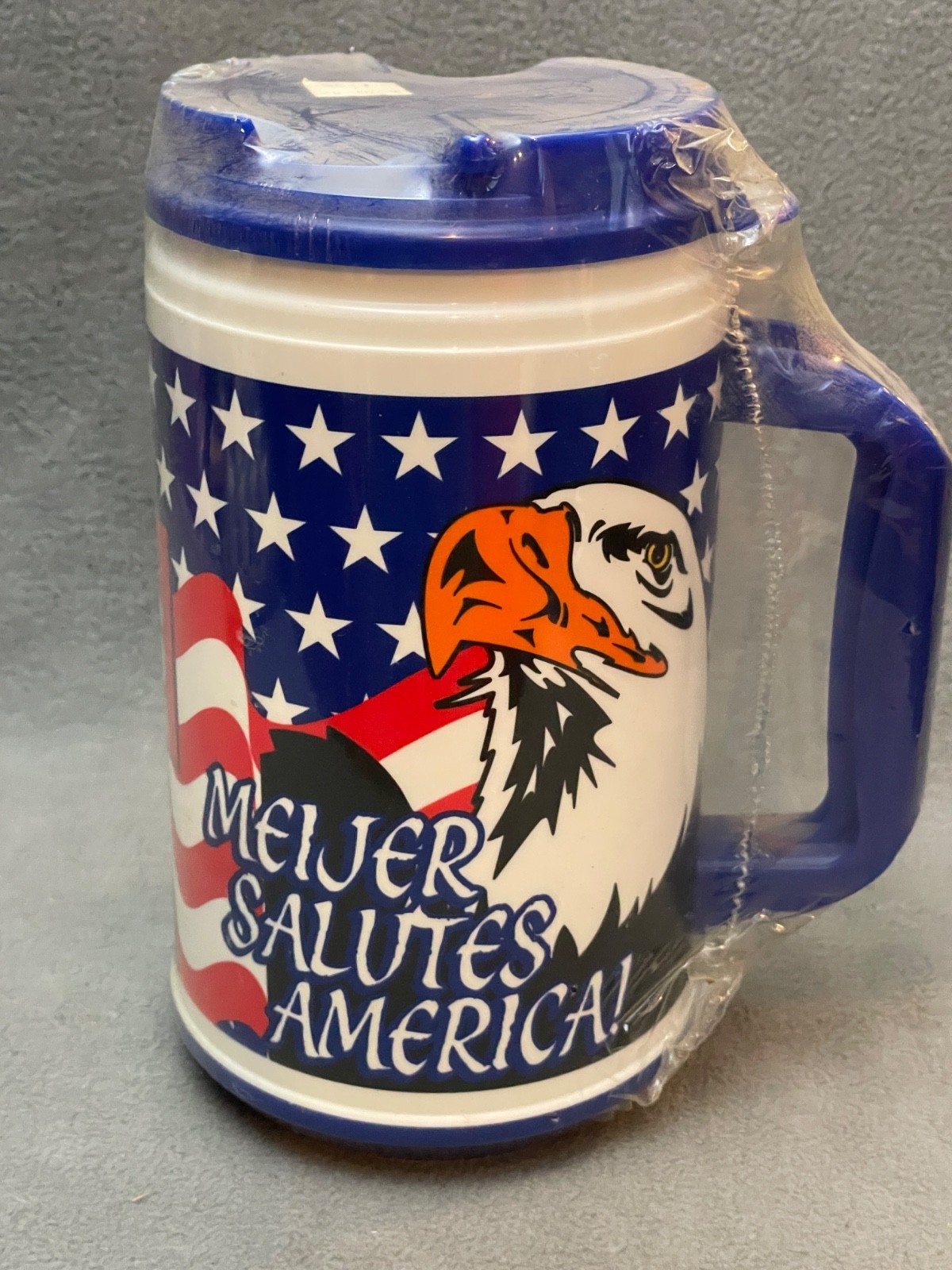 VTG Whirley Meijer Gas Station Thermal Travel Mug w/ American Flag Sealed
