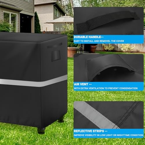 Outdoor Prep Table Cover Heavy Duty Waterproof Bar Cover 36 x 18 x 28.5 Black