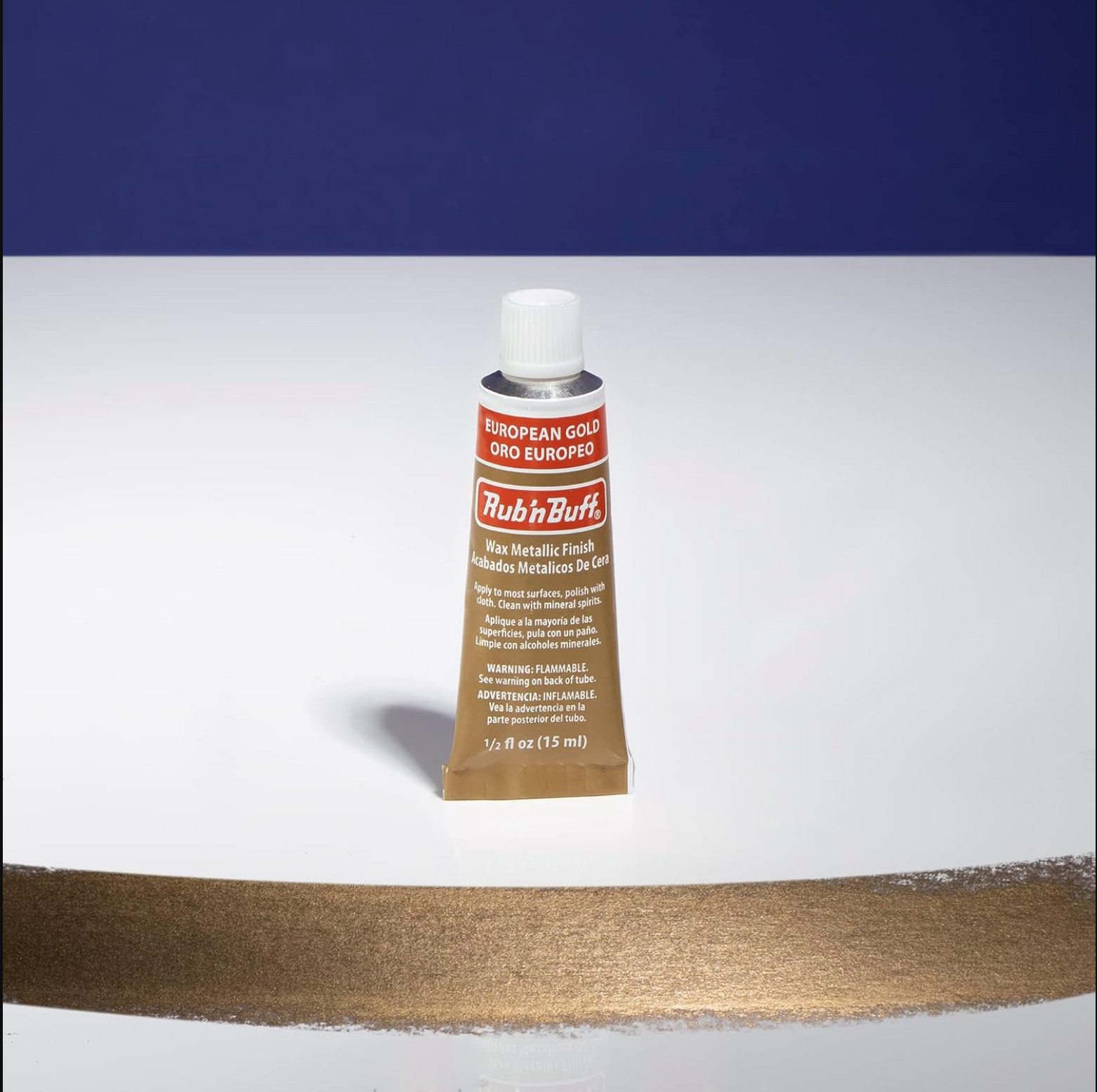 3x Pack - Amaco Rub 'N Buff Wax Metallic Finish, European Gold, 0.5-Fluid Ounce