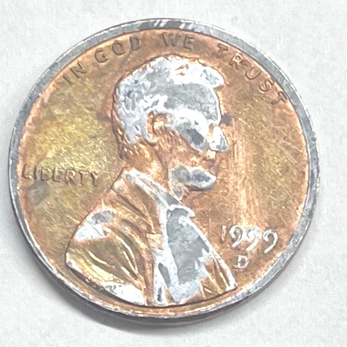 Ghostly Lincoln Cent President Penny Vintage 1999 D Spooky Unlucky Coin