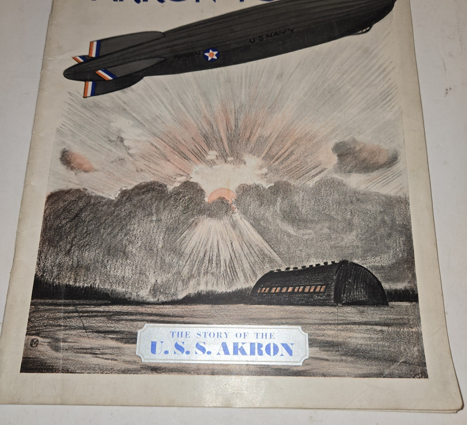 1931 Akron Topics ZRS-4 USS Akron Airship Magazine Rare Ohio Goodyear History