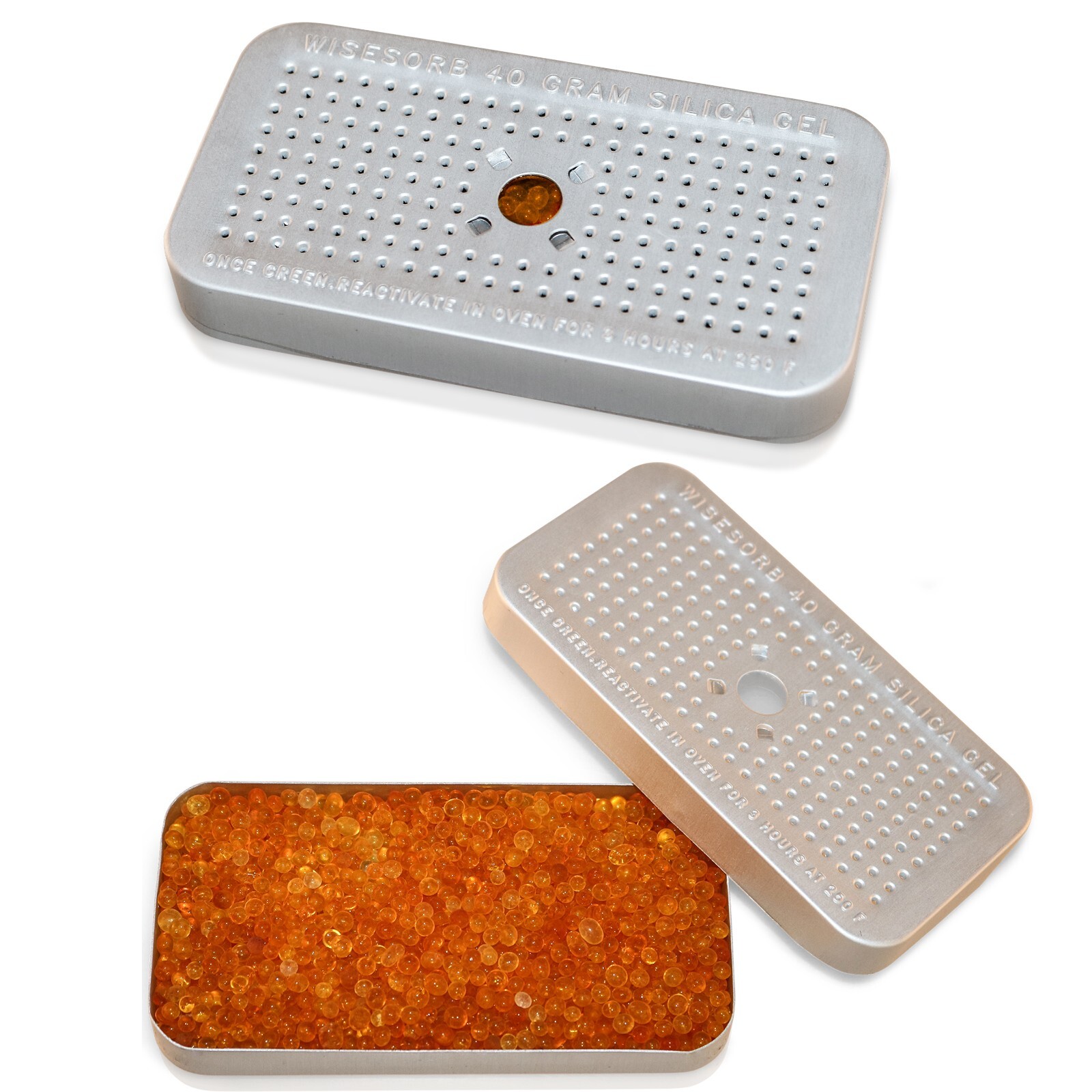 40 Gram 10 Pack Silica Gel Canister Reusable Indicating Desiccant Dehumidifier