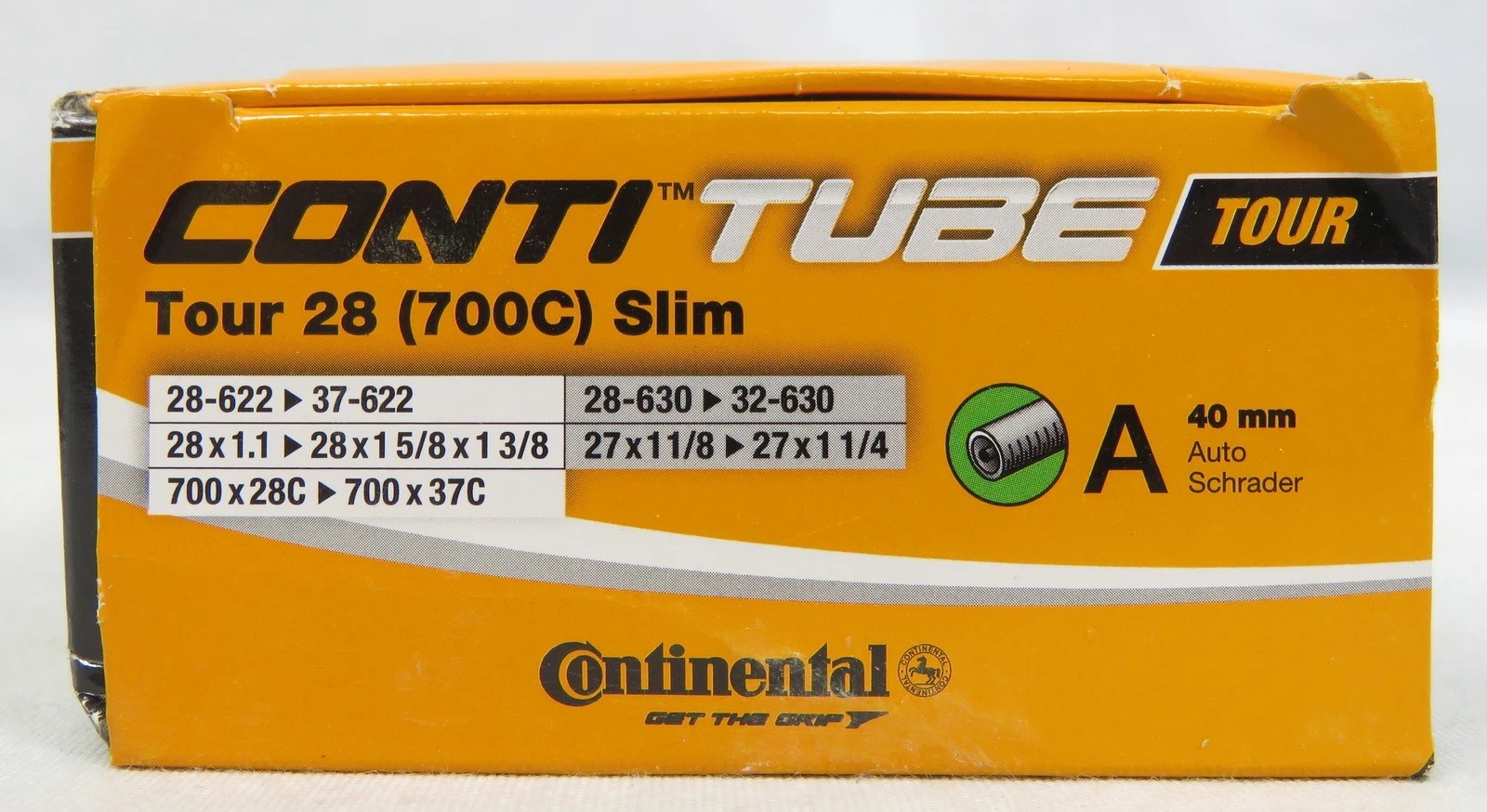 Lot 2 Continental Bicycle Conti Inner Tubes Tour 28 Slim 700C 40mm Schrader NEW