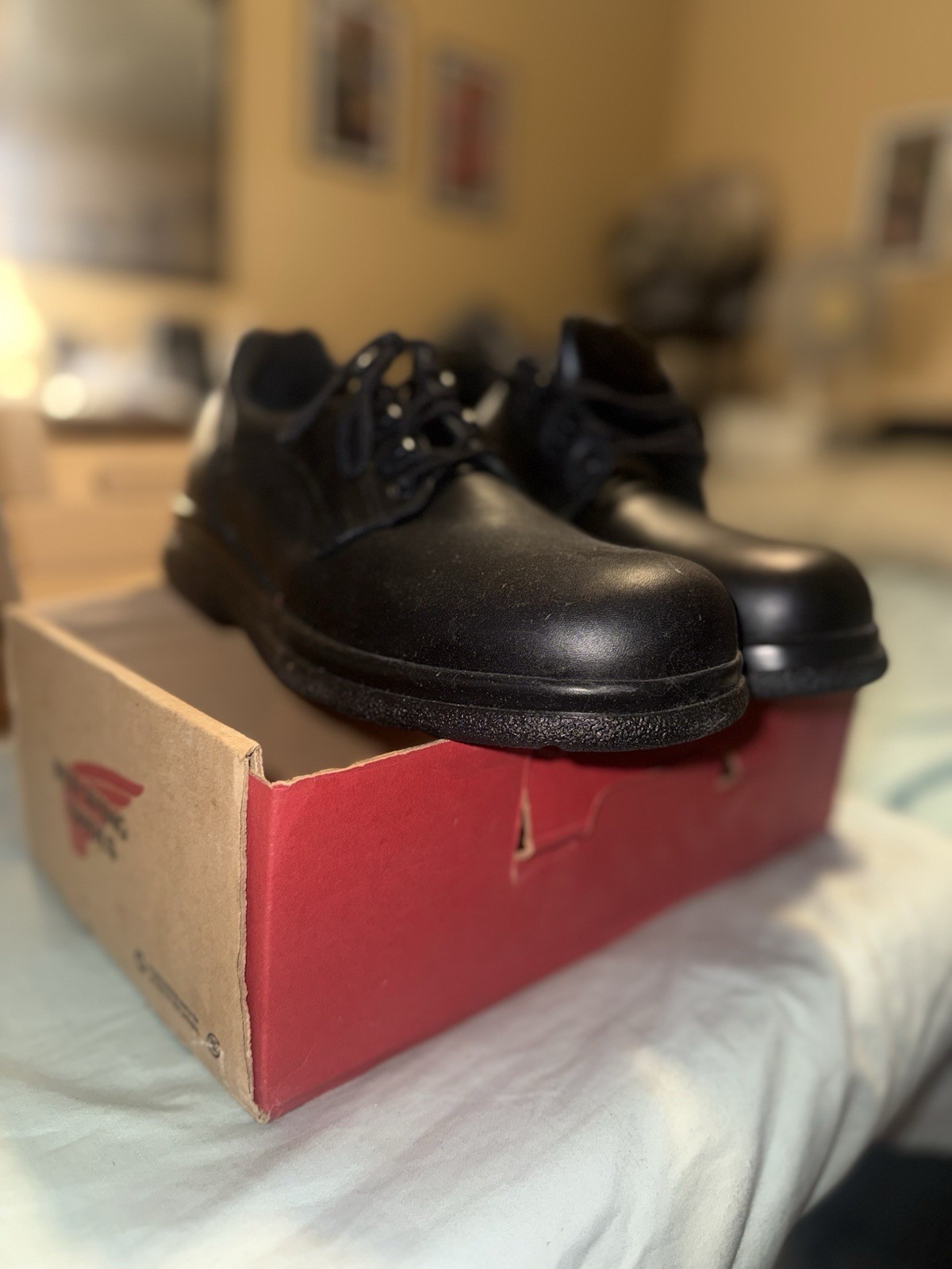 Red Wing Men's Safety Oxford EH Black Work Shoe Size 11