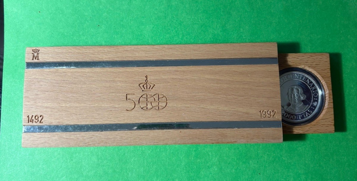 L@@K SPAIN PUERTO RICO 5 COINS SET 500th DISCOVERY 100-2000 PESETAS LIMIT EDIT