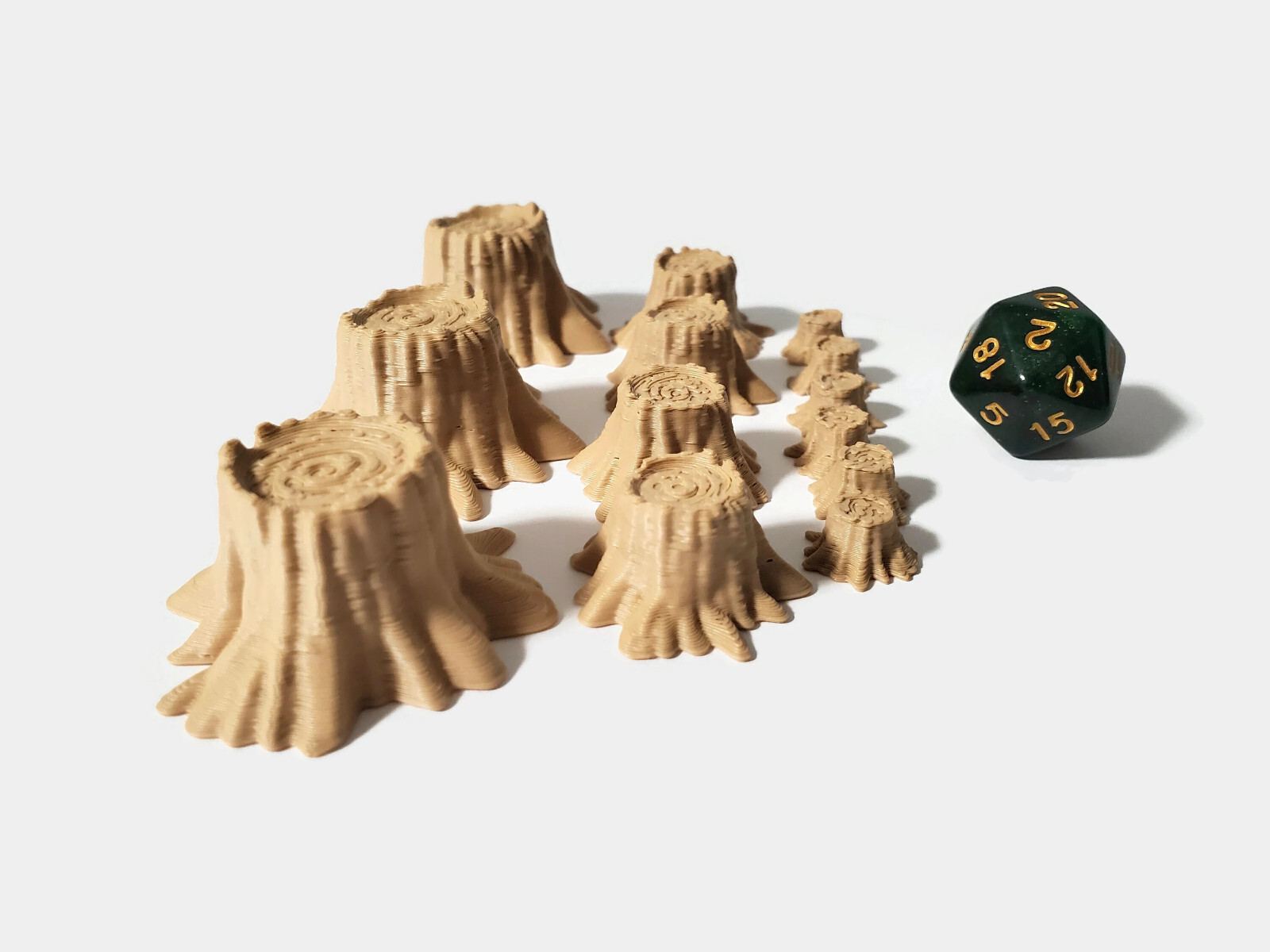 Miniature Tree Stumps 28mm (13pc) Set RPG Wargaming Terrain Scatter 28mm Scaled