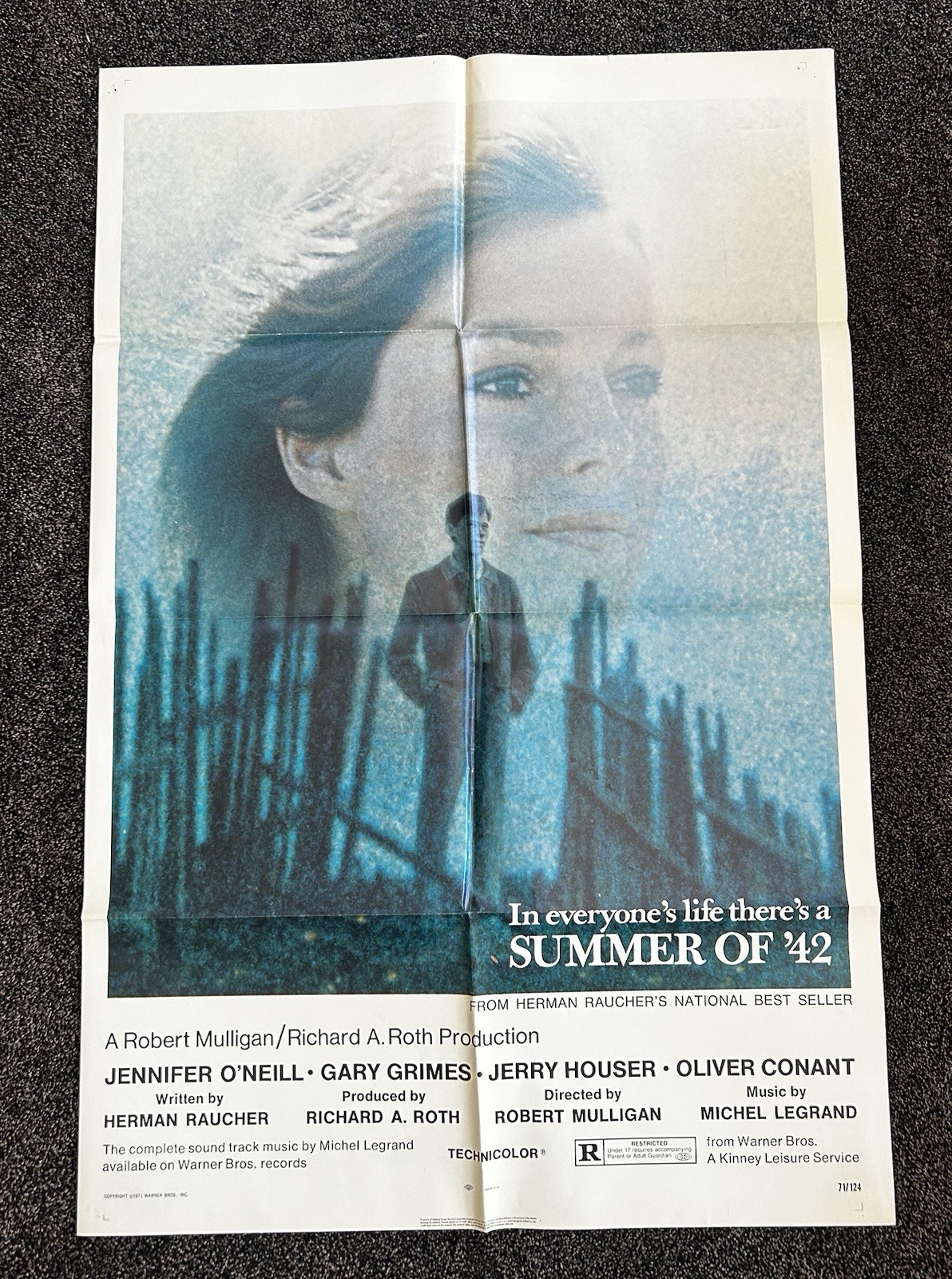 SUMMER OF 42 MOVIE POSTER VG JENNIFER O'NEIL 1971