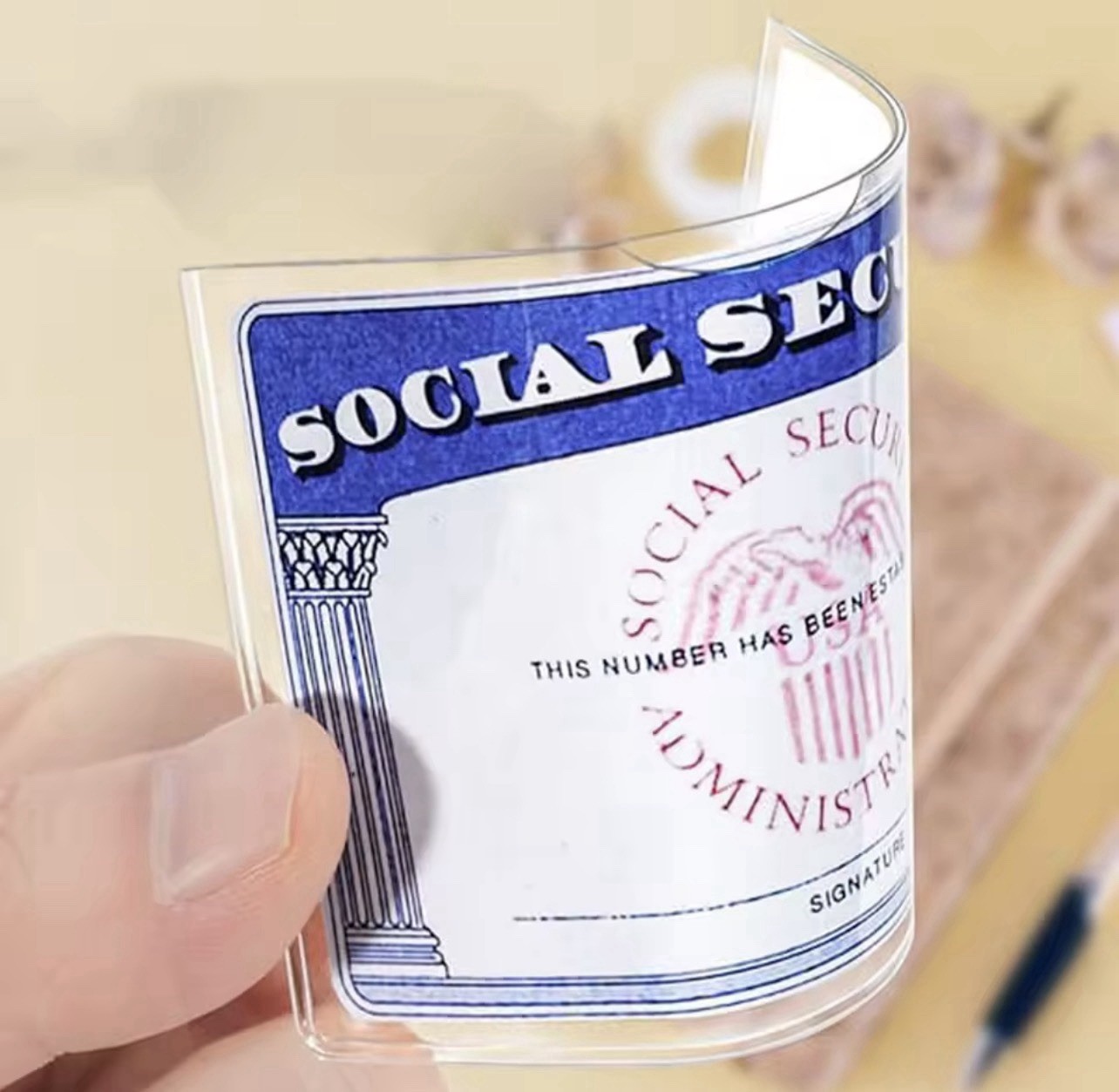 2x Social Security Card Protector Sleeves/New Medicare Card Protector Sleeves