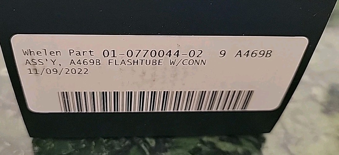 Whelen Aerospace A469B (01-0770044-02) Whelen Strobe Flash Tube Assembly A2