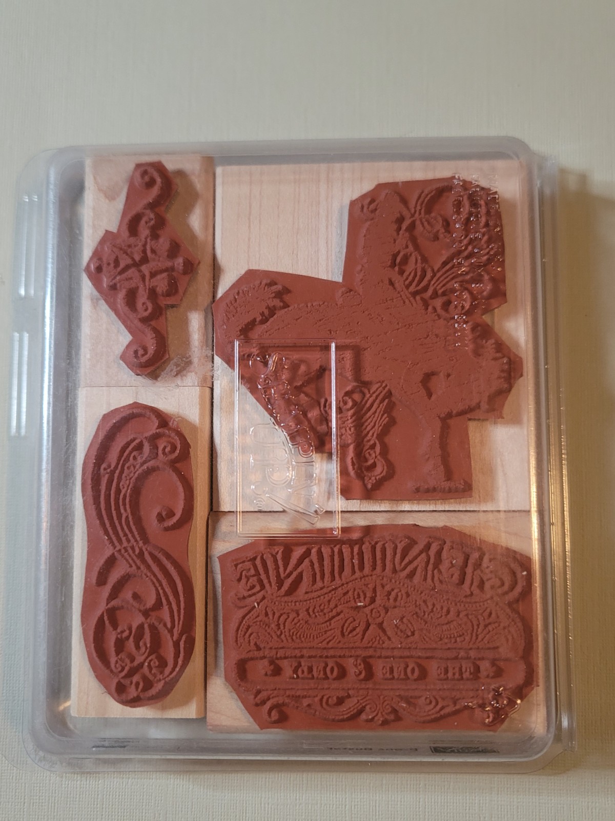 Retired Stampin' Up Stamp Set- BRONC BUSTER- western, rodeo-themed, wood-mount