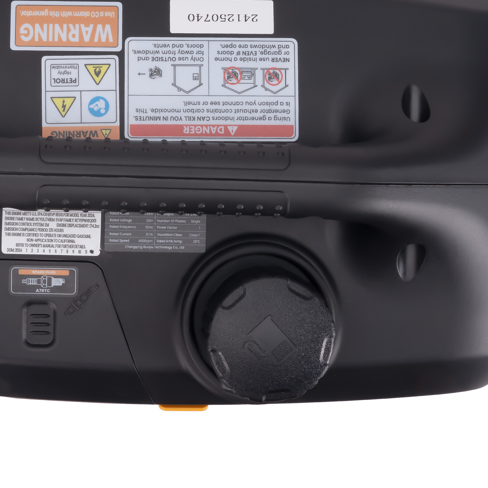 Gas Powered Generator 5000W Peak Digital Display Electric Remote Start RV Ready