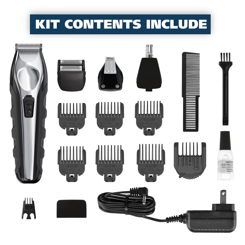 Wahl Lithium Ion Multi-Groomer Men's Beard, Facial & Total Body Groomer -