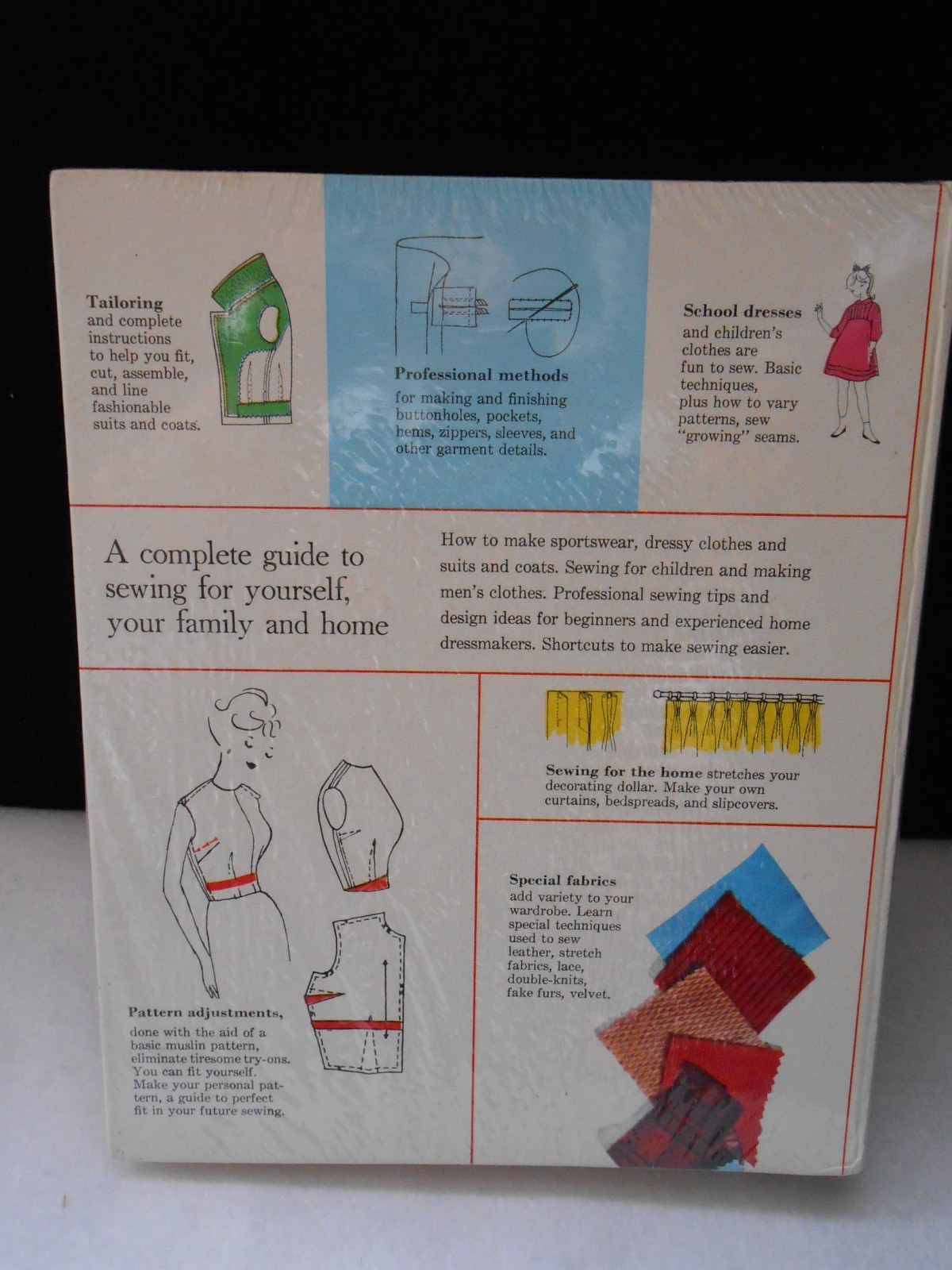 VINTAGE 1970 BETTER HOMES AND GARDENS SEWING BOOK - TABBED & INDEXED - NEW