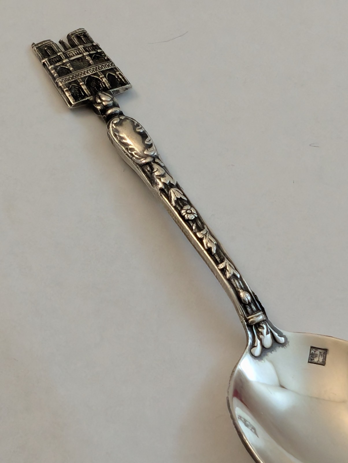 Vintage France Souvenir Spoon JM Notre Dame Cathedral Paris