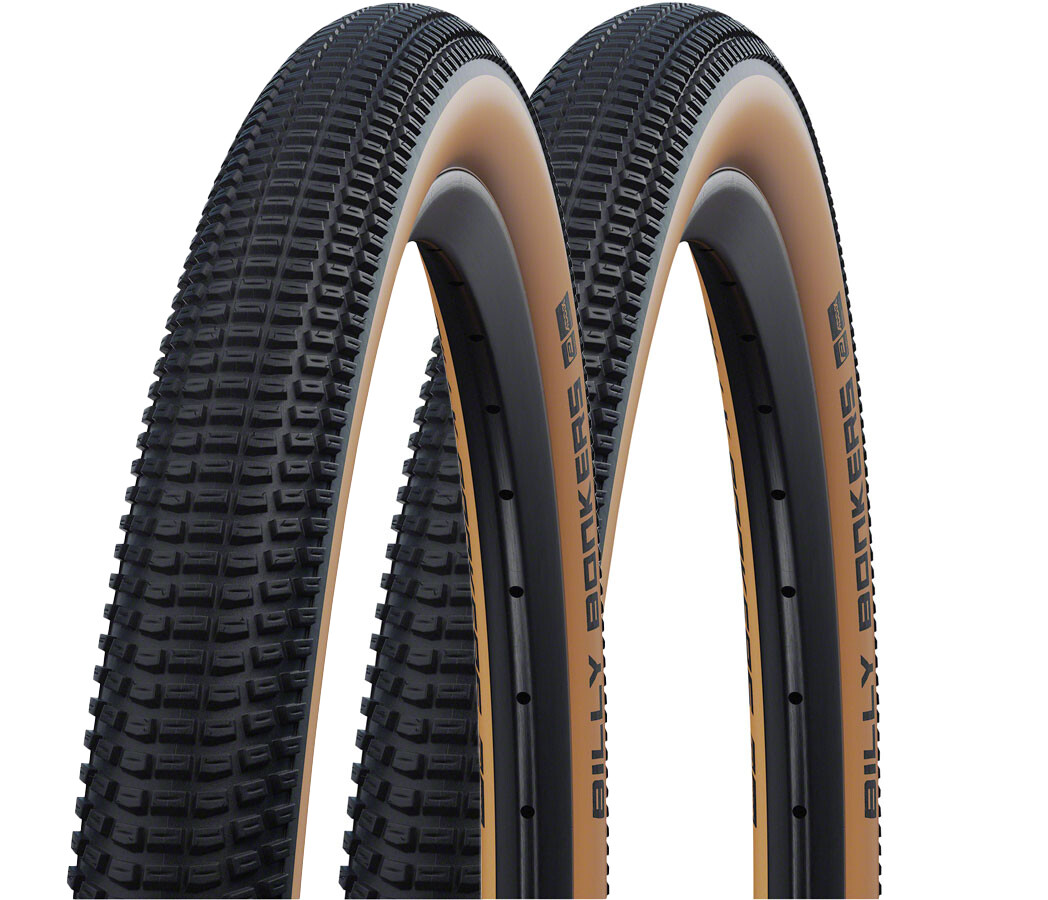 Pack of 2 Schwalbe Billy Bonkers Tire - 26 x 2.1, Clincher, Wire, Tan, K-Guard