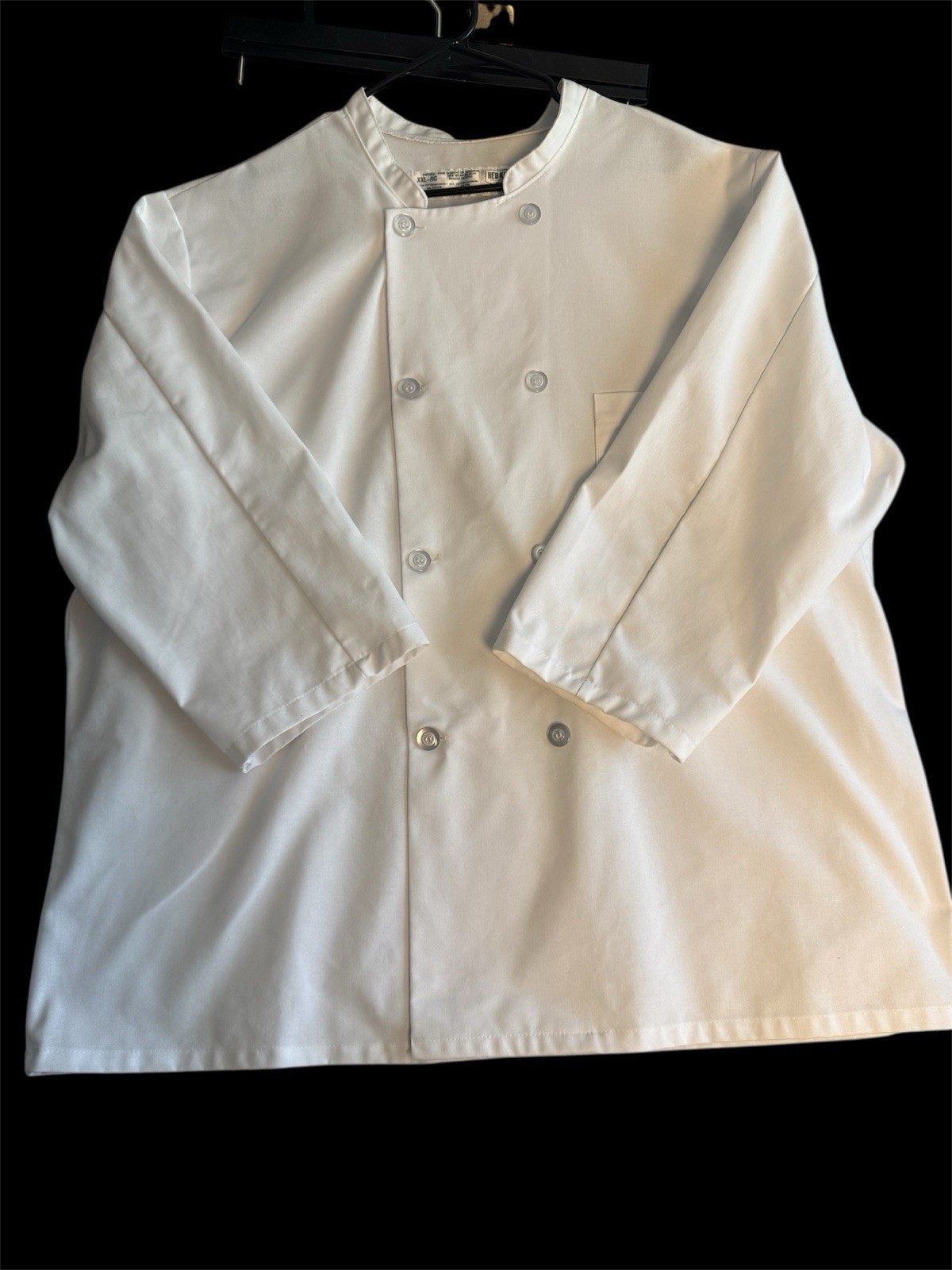 Red Kap Eight Pearl Button Chef Coat comfort & Longevity Mandarin collar Pre-LOV