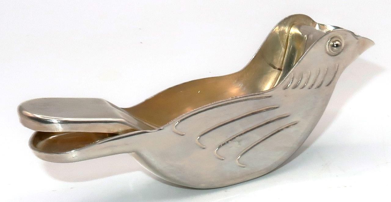 Vintage Barware, Bird Shaped Silver Plated Citrus or Lemon Squeezer, 4 1/2"