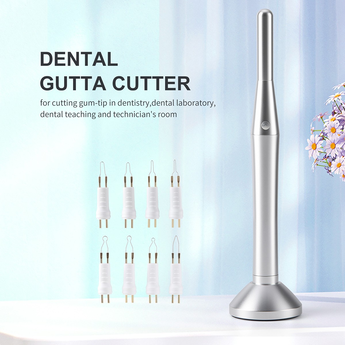 Dental Cordless Gutta Cutter Percha Tooth Gum Cut off with 8pcs Heated Tip