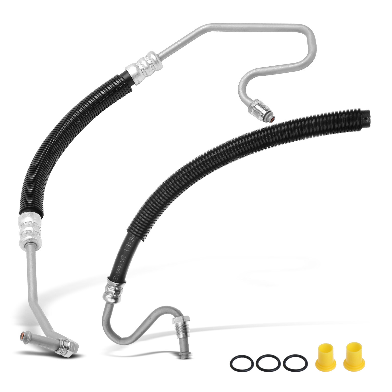 2x Power Steering Return + Pressure Line Hose Assy for Chevy Silverado 3500 GMC