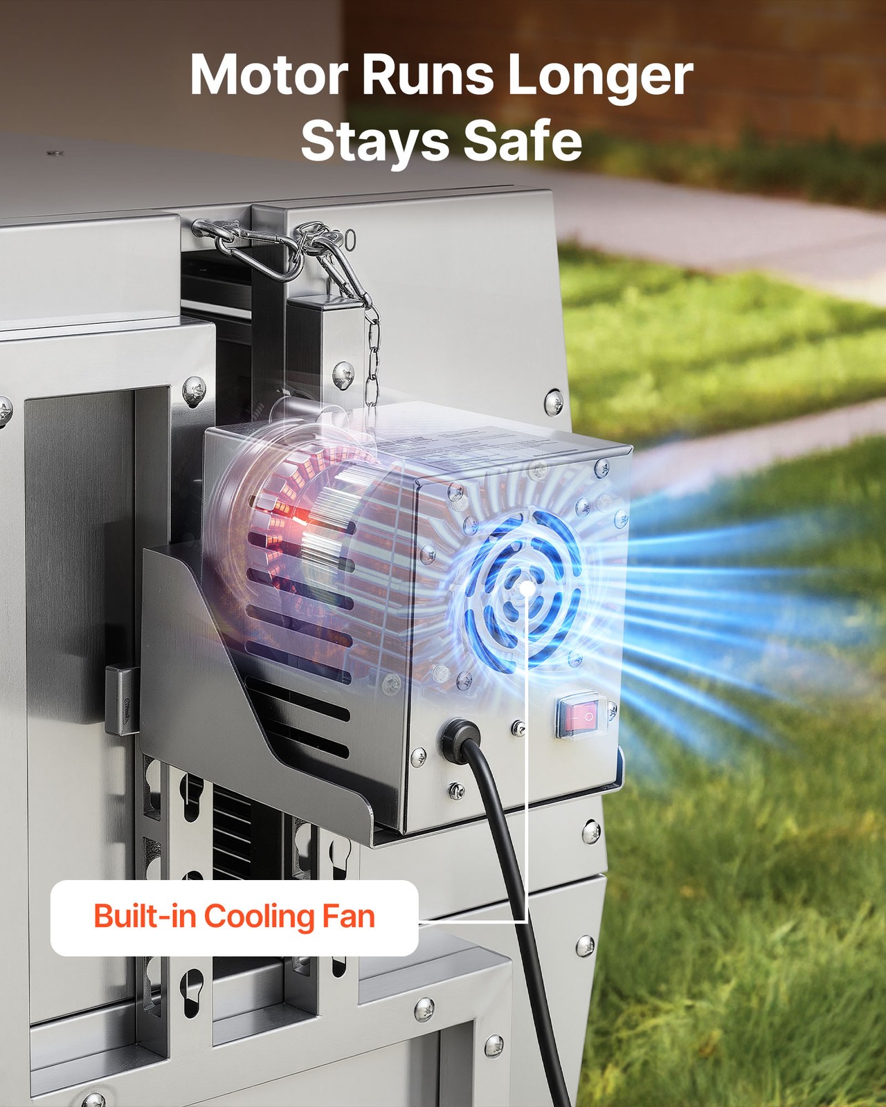 57" Rotisserie BBQ Grill BBQ Outdoor Pig & Lamb Spit Roaster w/ Wheels 38W