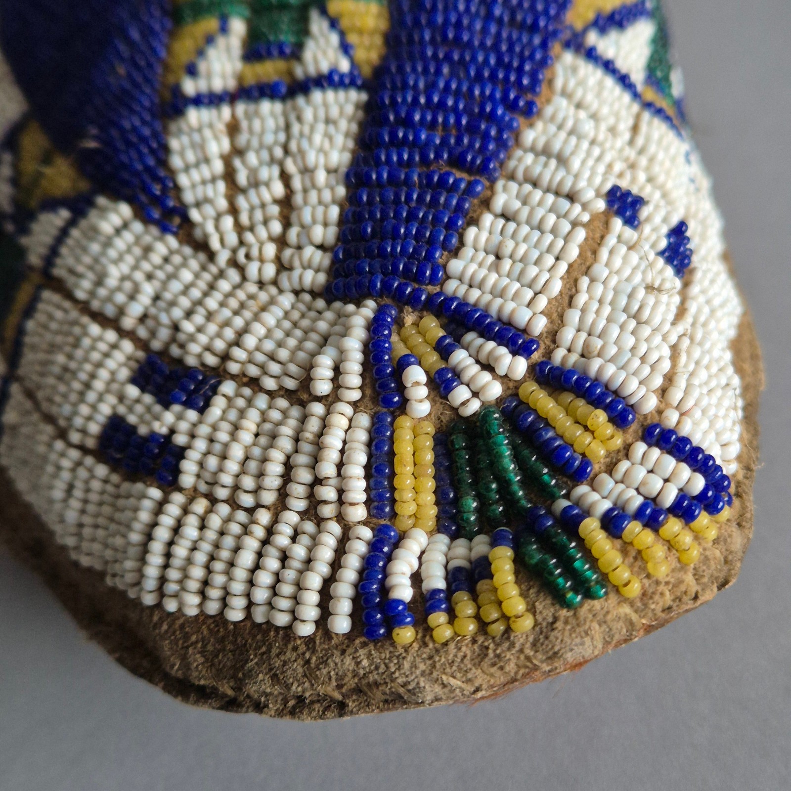 Antique Central Plains (Sioux?) Beaded Moccasins, ca 1880s. Gen. H.E. Tutherly