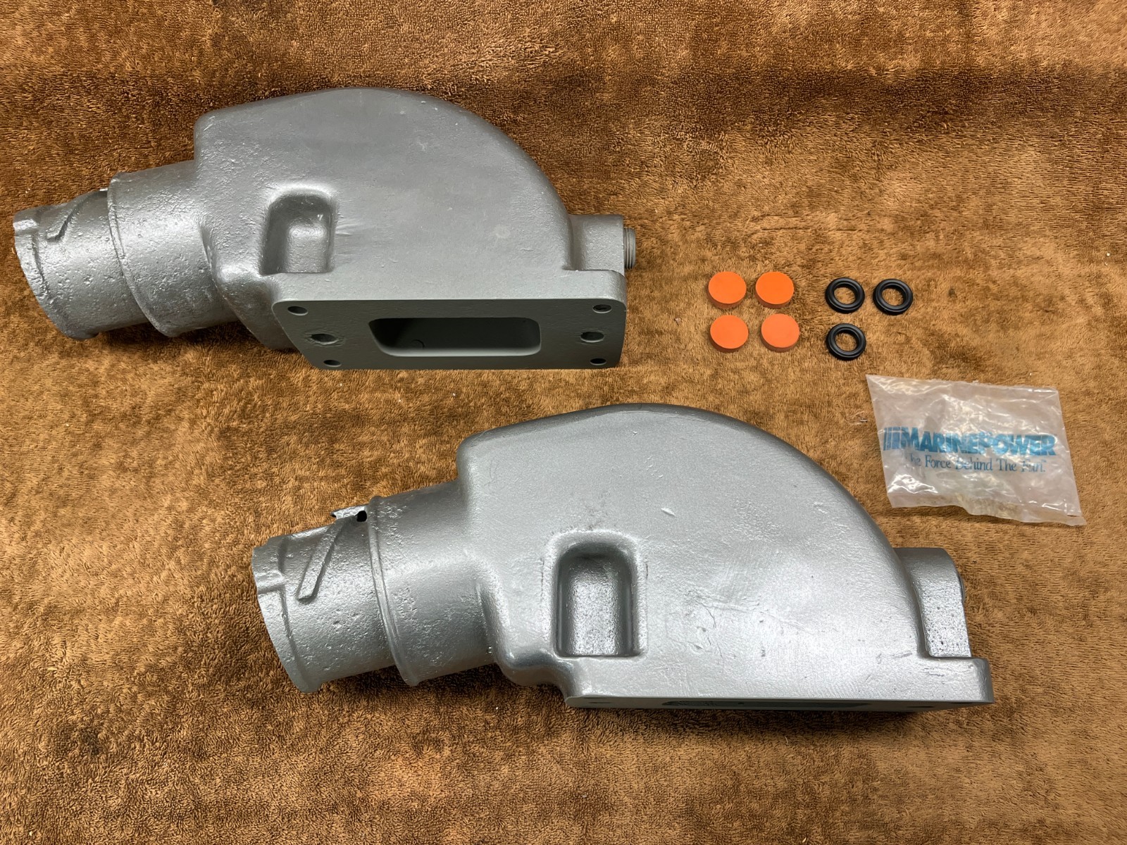 Marine Power 4.3L/262ci - 8.2L/502ci Aluminum Performance Exhaust Risers (Pair)