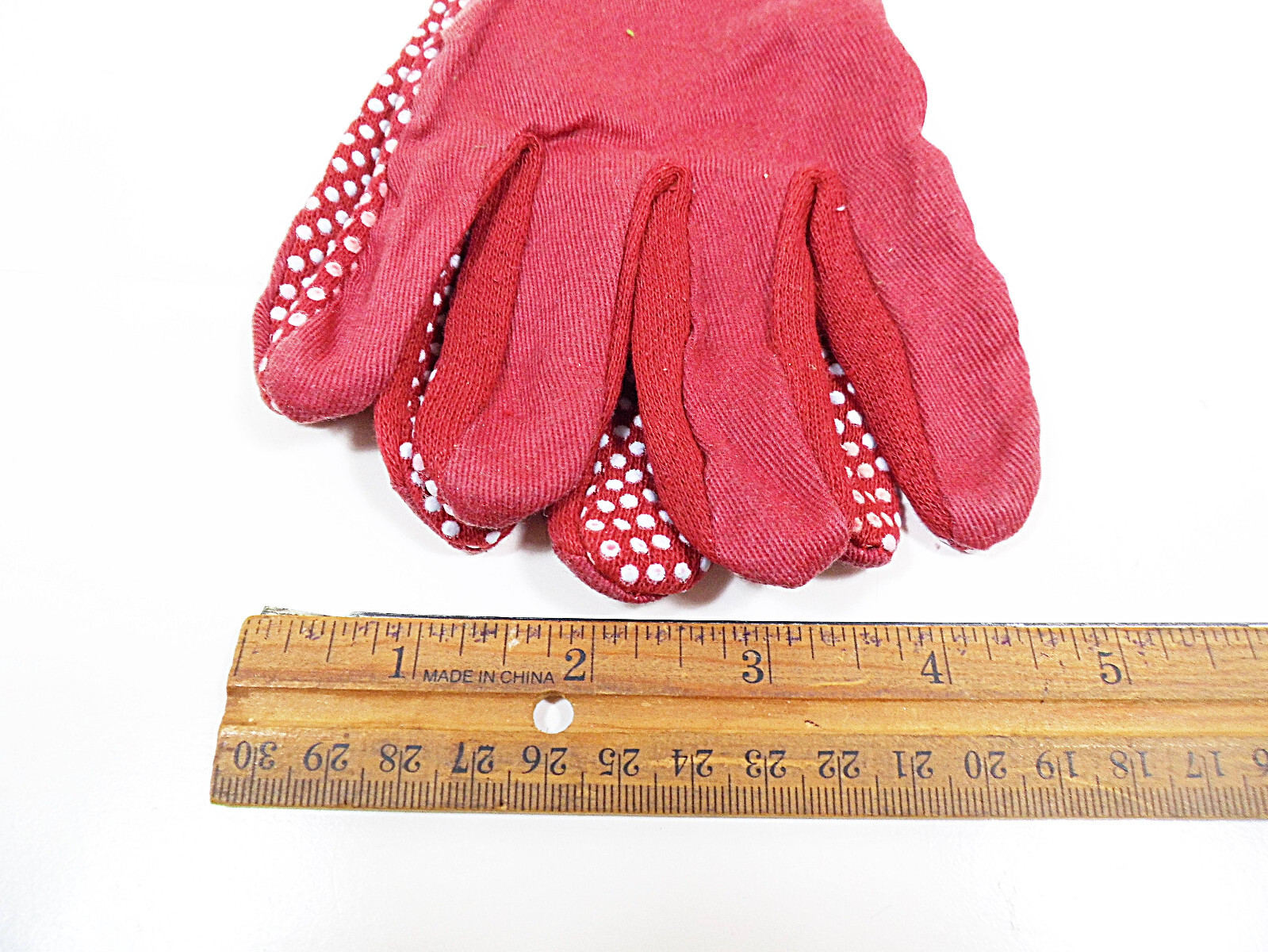 Garden Gloves w Grip Dots L SM XS Gardening Gauntlet Glove Cotton 1 Pr. Cleanup