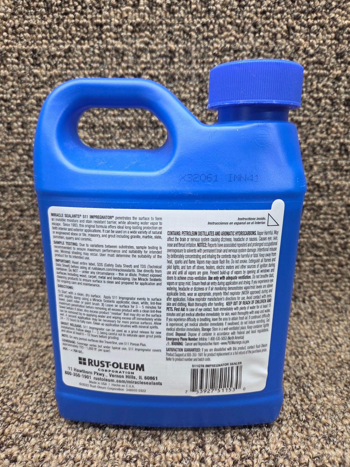 MIRACLE SEALANTS 511 Residential Penetrating Impregnator Sealer 32oz