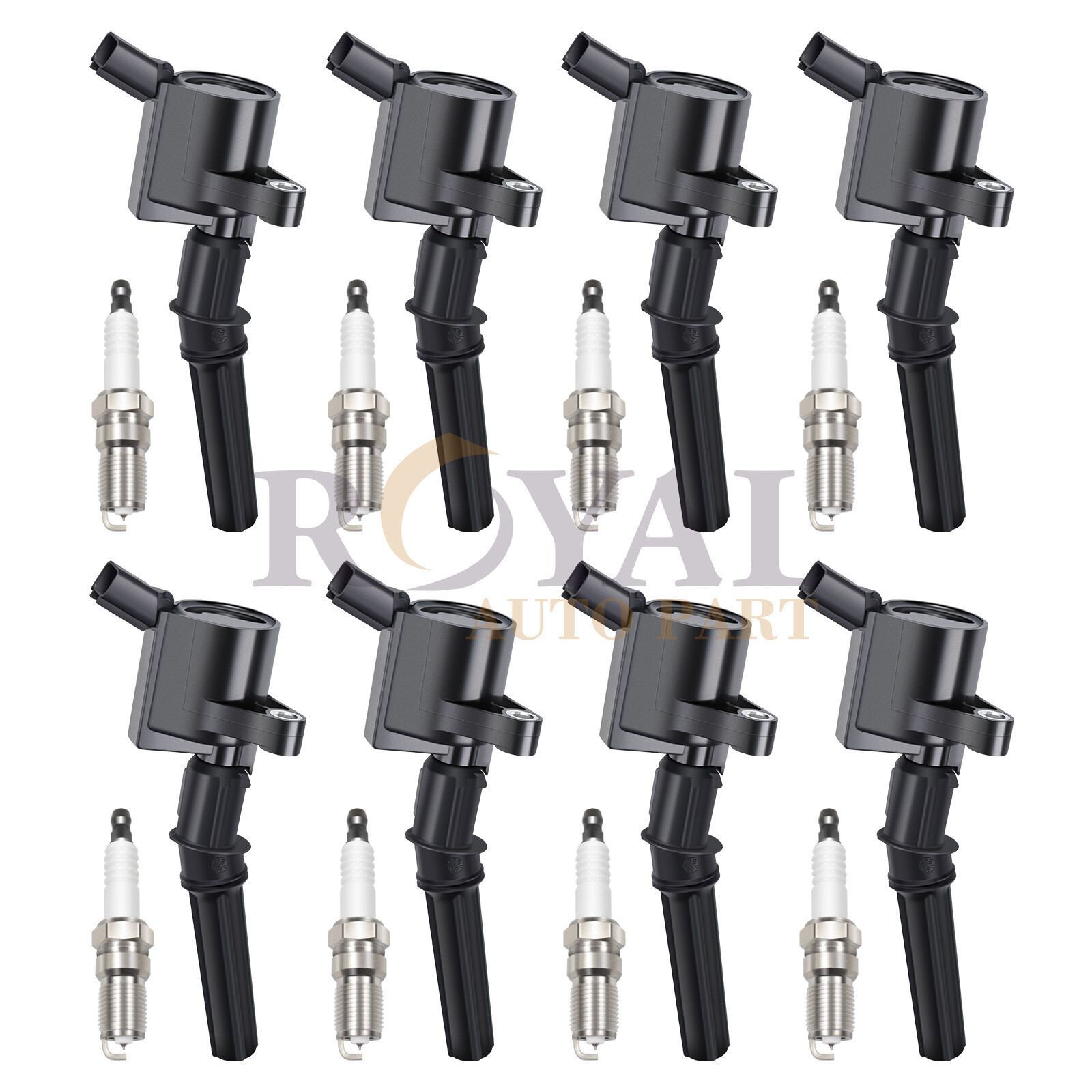 Motorcraft Spark Plugs SP493 Ignition Coils For Ford Lincoln Mercury DG508 4.6L