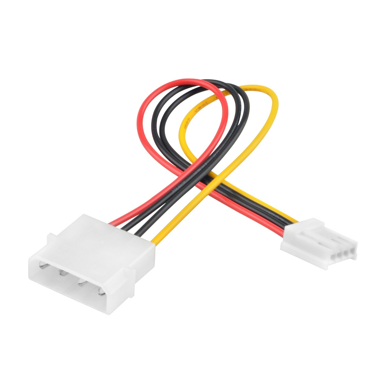4-pin Molex Male (LP4) to 4-pin Floppy FDD Female (SP4) Power Adapter Cable