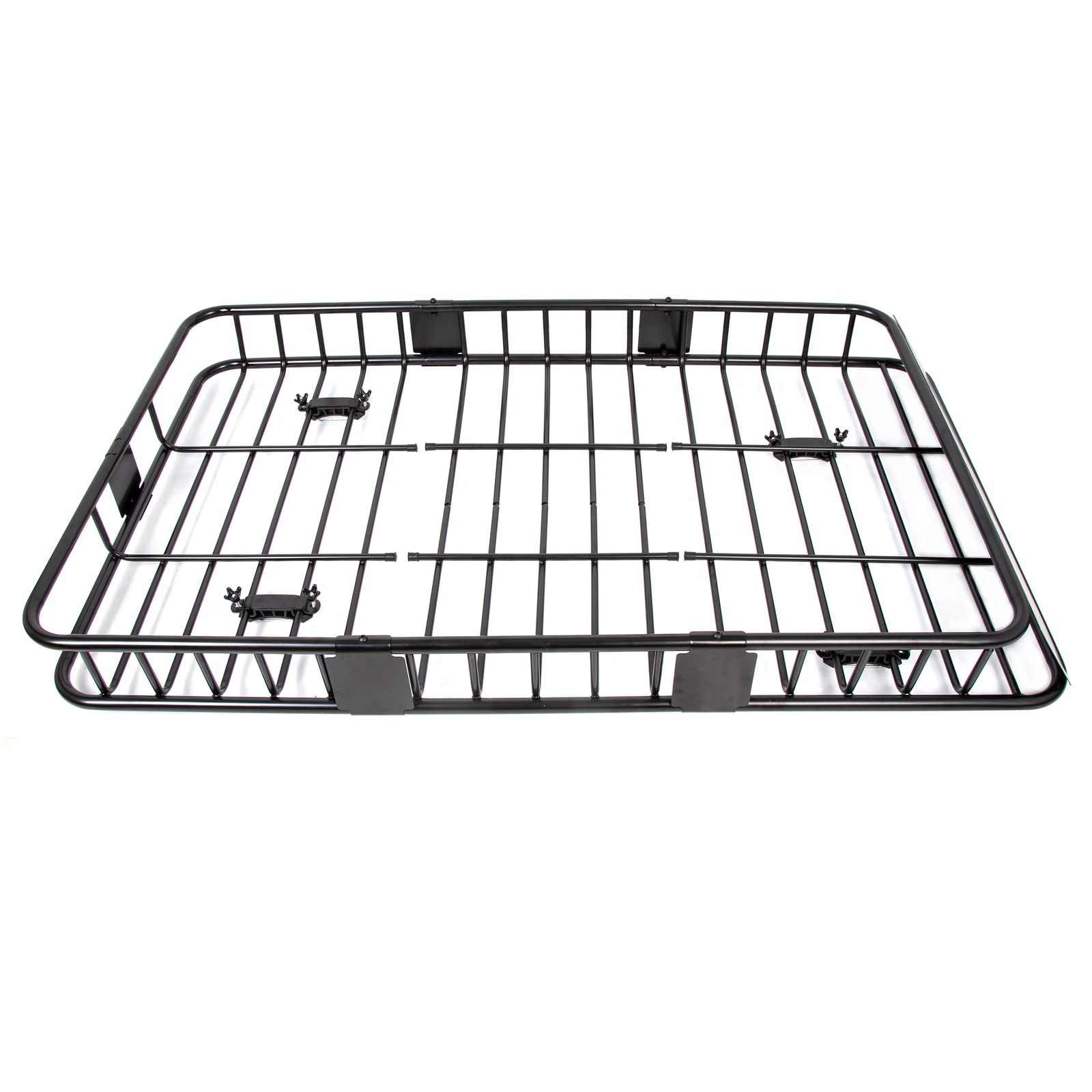 64" Universal Black Roof Rack Cargo Carrier w/ Extension Luggage Hold Basket SUV