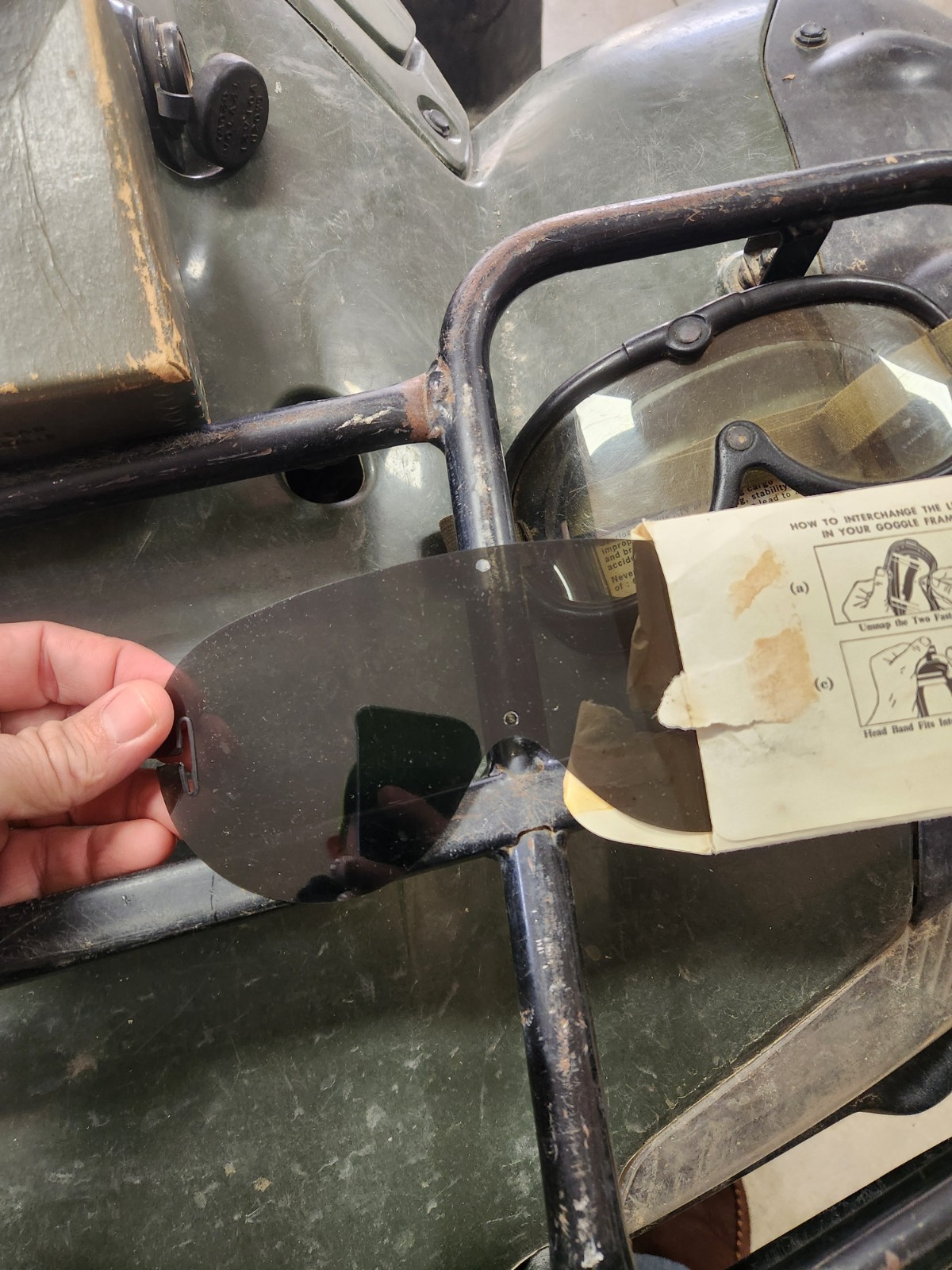 US Army M-1944 Goggles in Original Box w/Spare Len American Optical Company