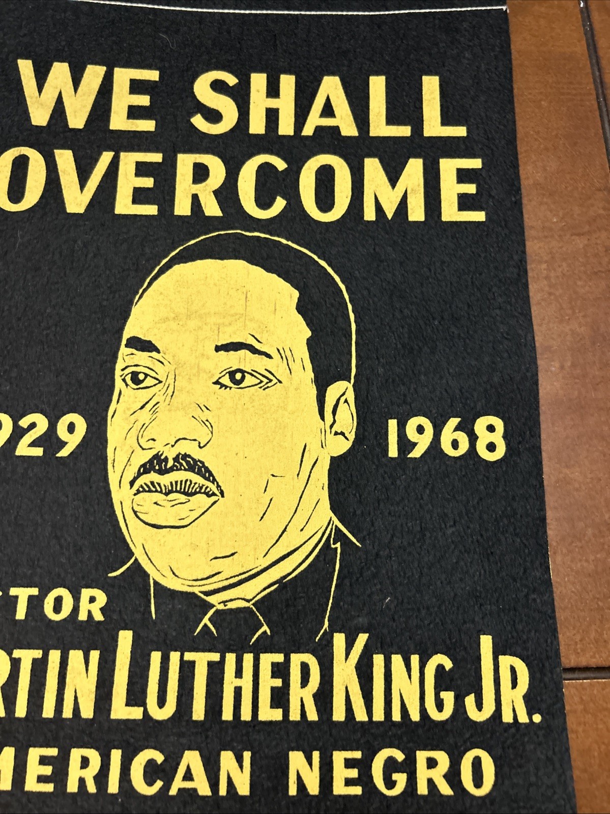 1963 John F Kennedy JFK 1968 Martin King Luther Memorial Felt Banner ORIGINAL